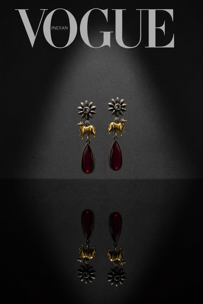 Kamdhenu drop earrings