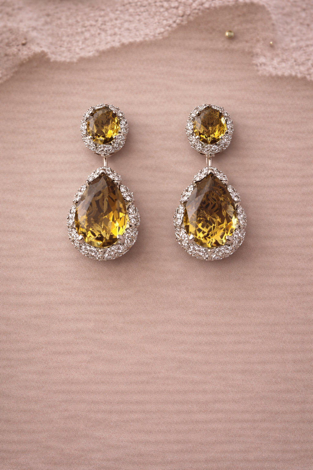 ✨ RatnDew Doublet Drop Earrings – Elegant Gemstone Statement