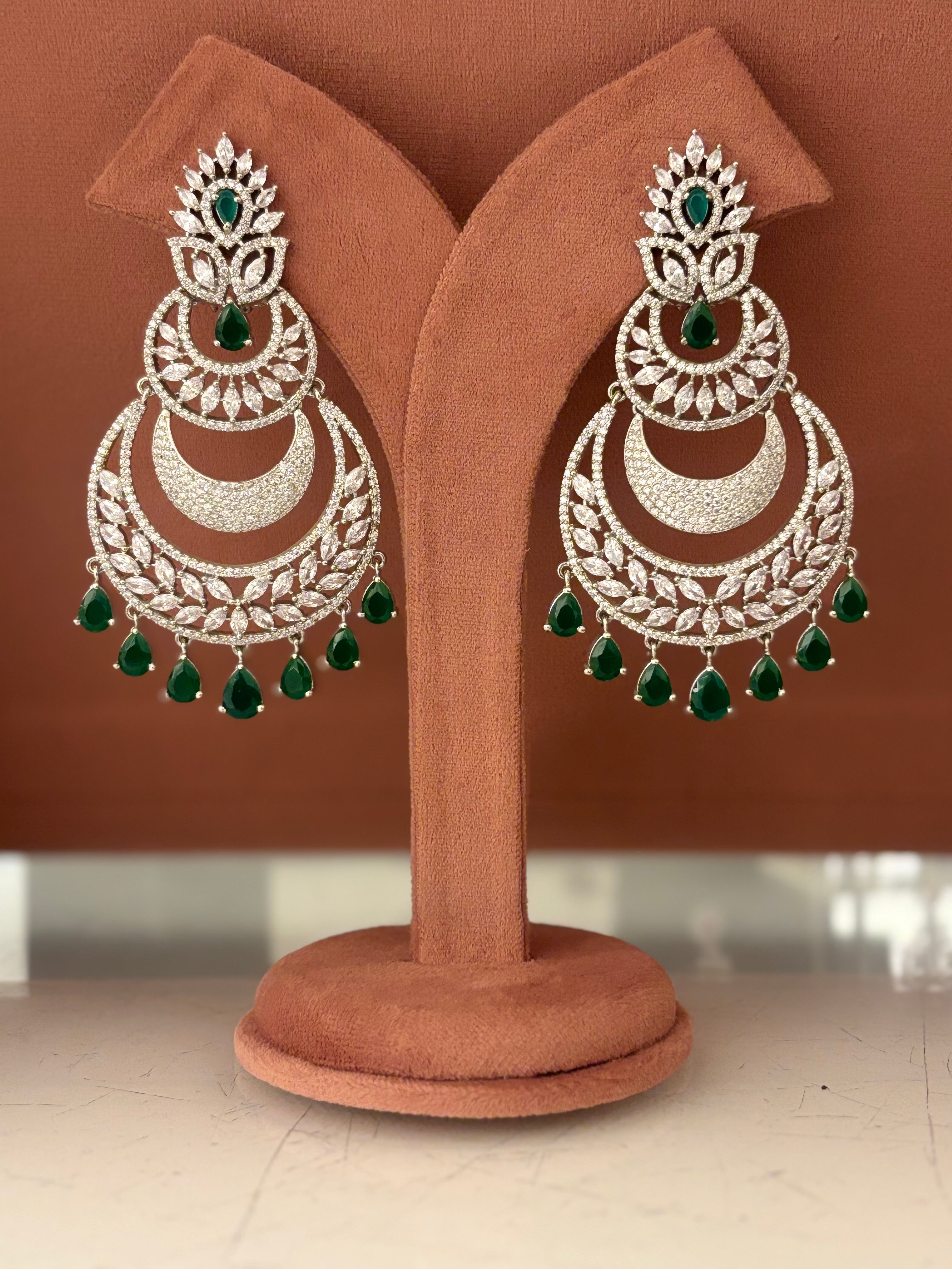 Tara Diamond Halo Chandbali