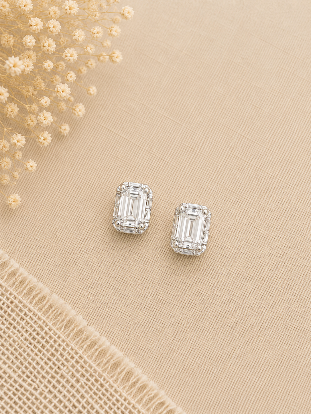 Regal Emerald Silver Studs