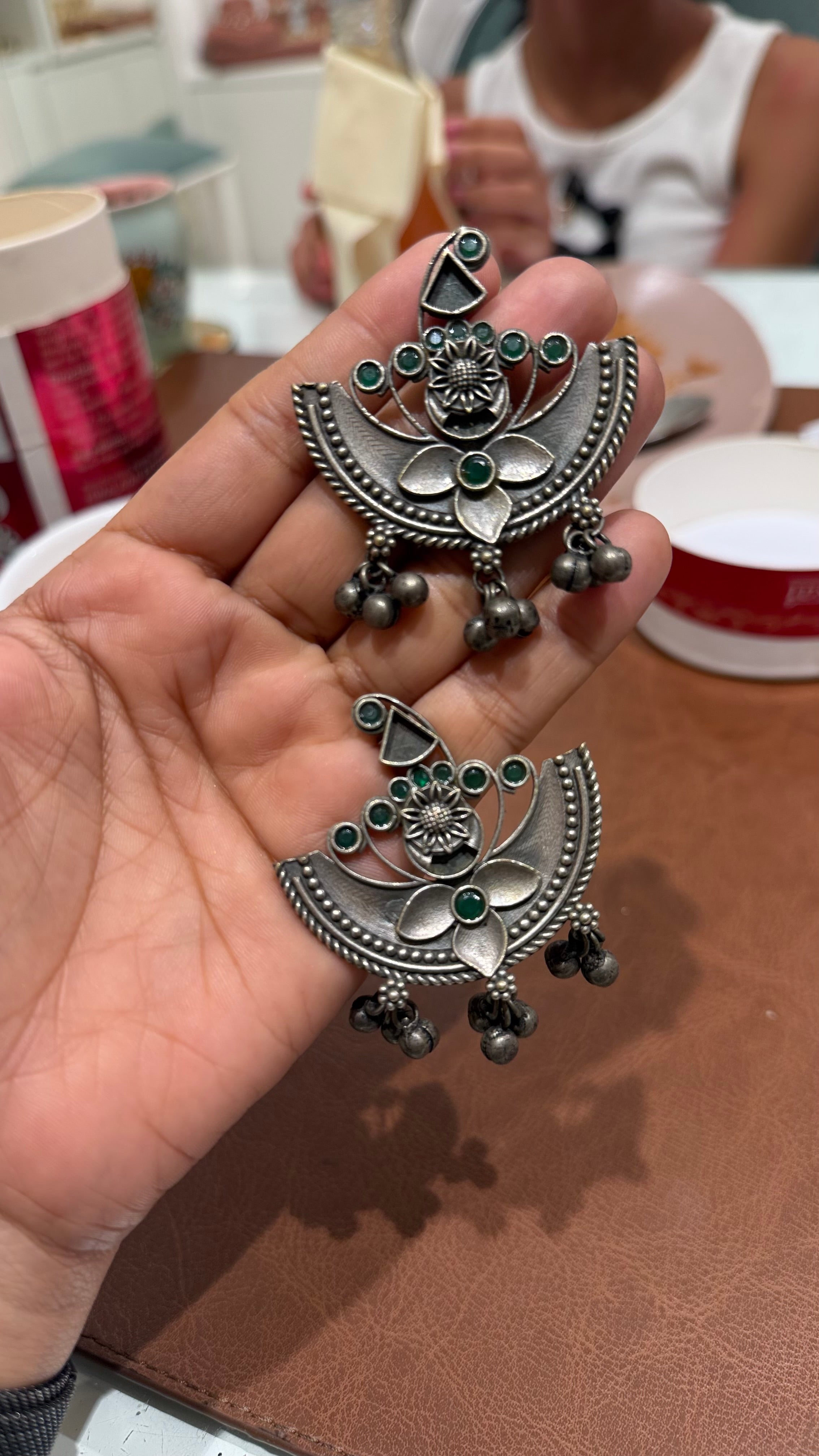✨ ChandRuh Silver Chandbalis – Classic Oxidised Ethnic Earrings