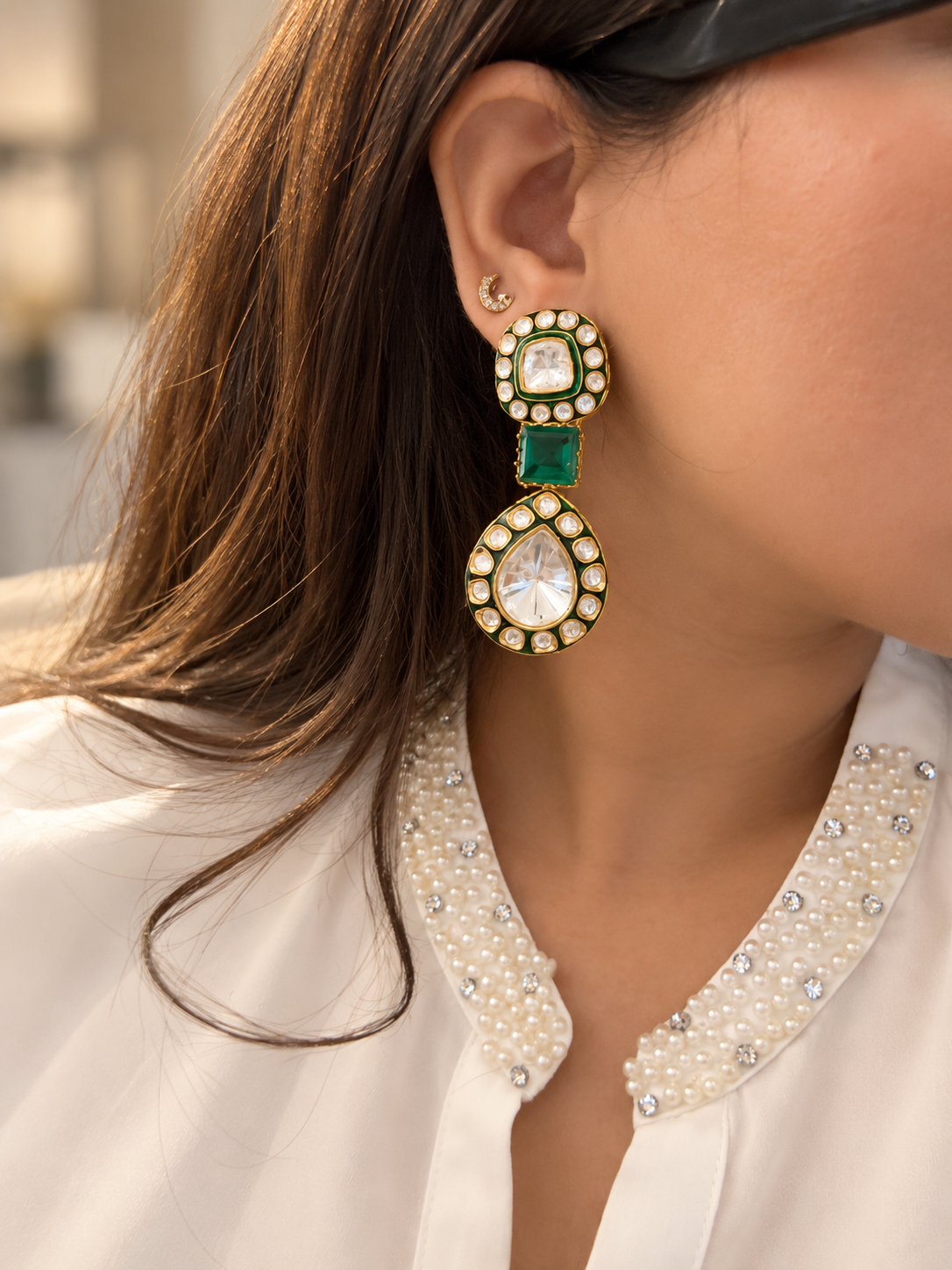 ChandVira Heritage Chandbalis – Classic Crescent Statement Earrings