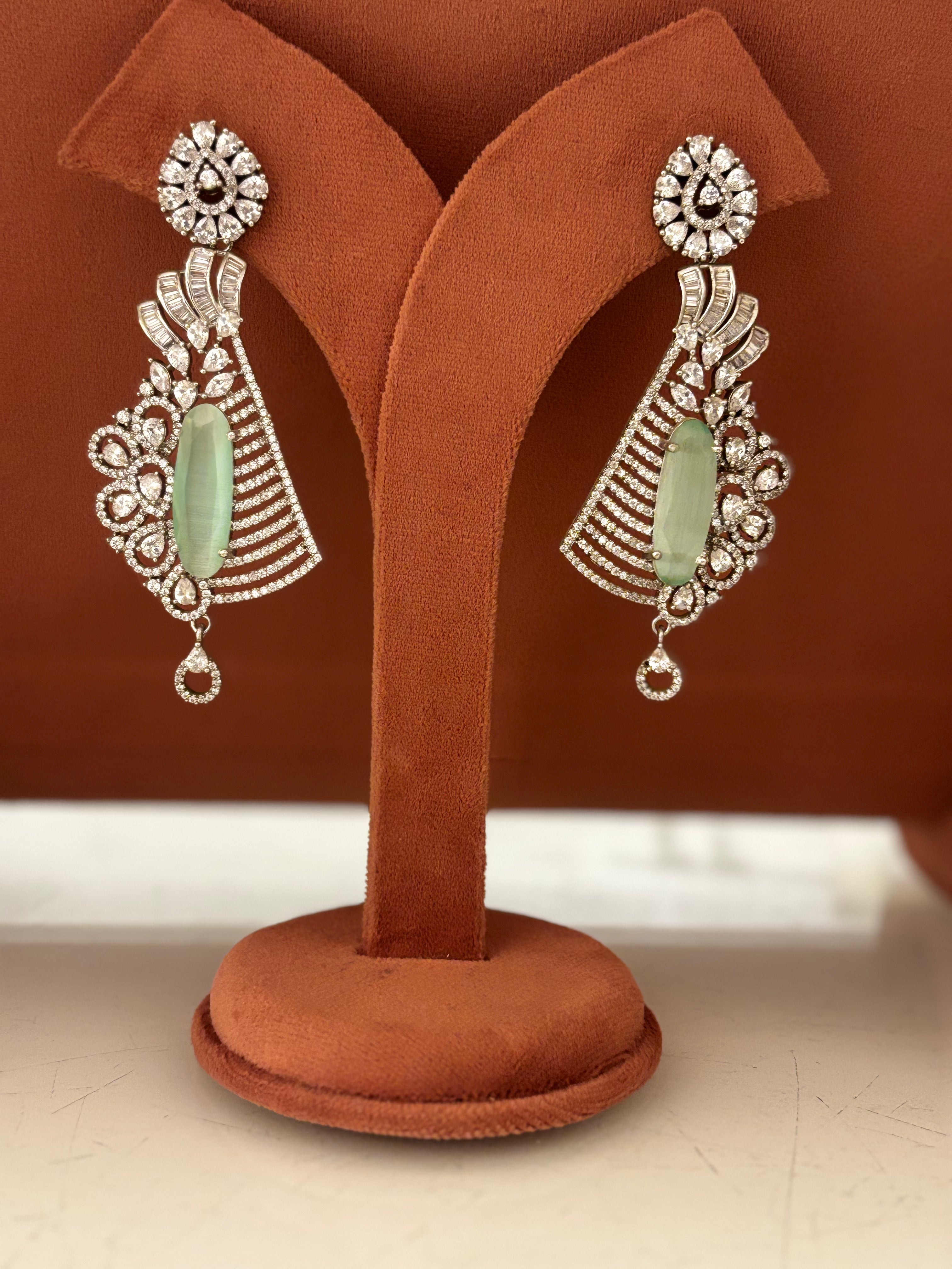 Virelle Diamond Gleam Earrings – Luxury Sparkle Statement Jewellery