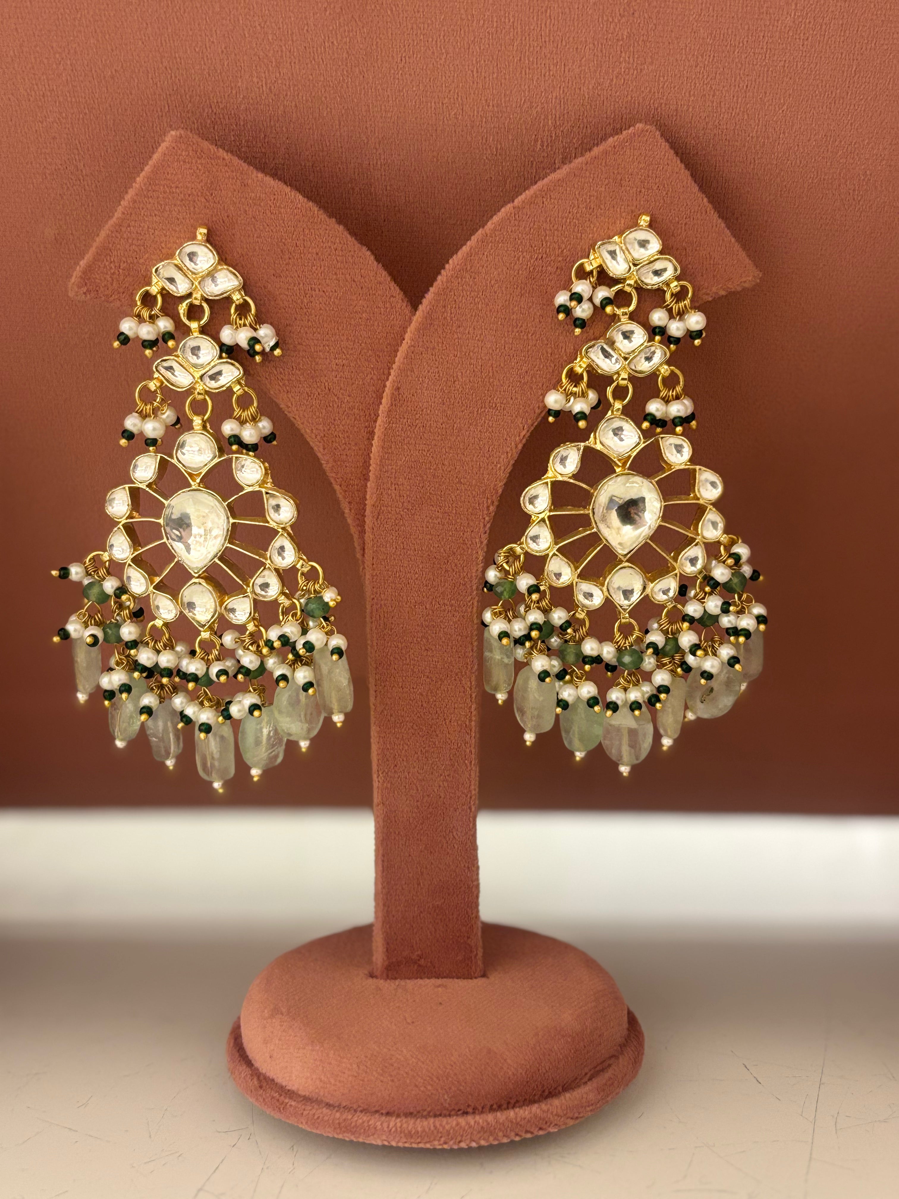 Ira Vintage Cutwork Chandbali