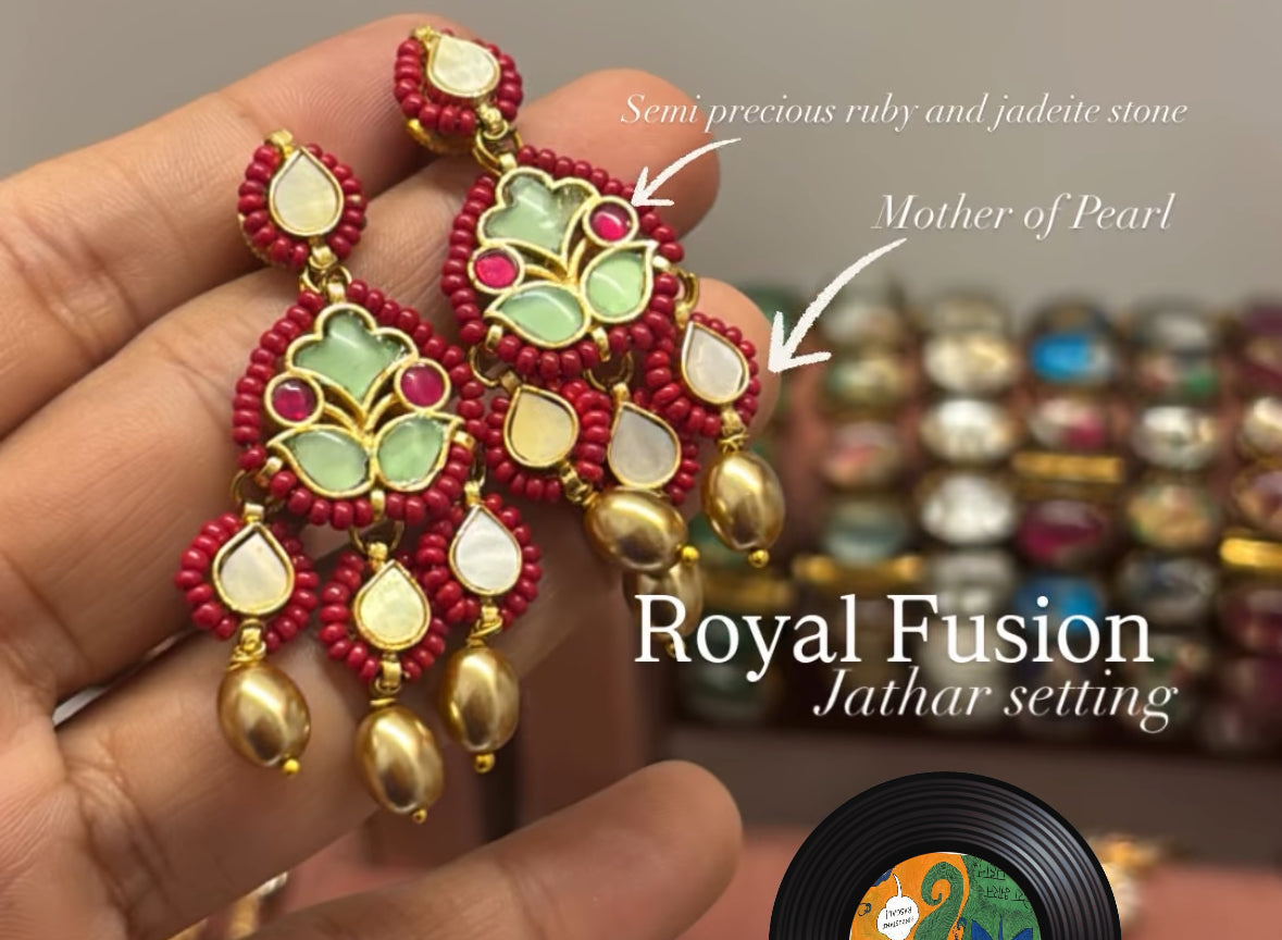 Guncha royal fusion earrings