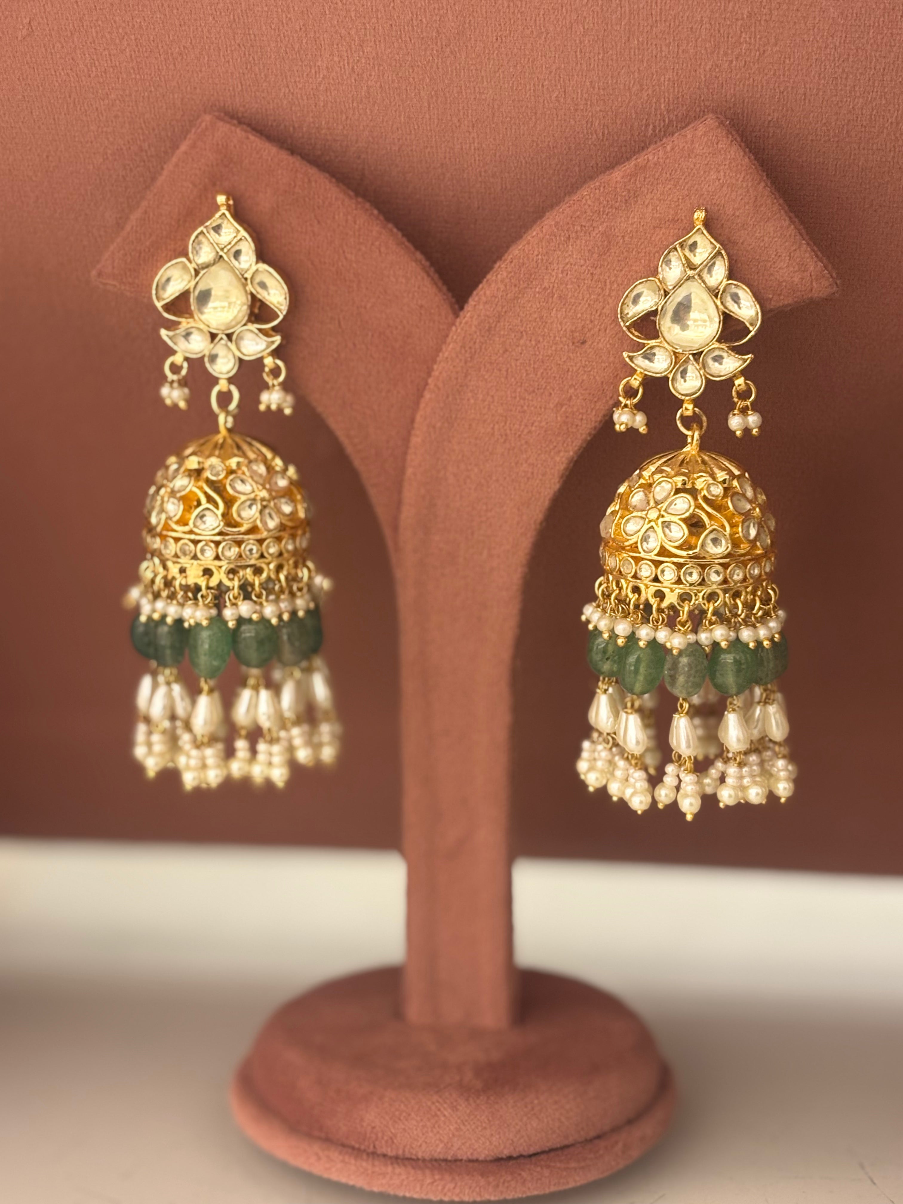 Rivaaz Kundan Jhumka Earrings