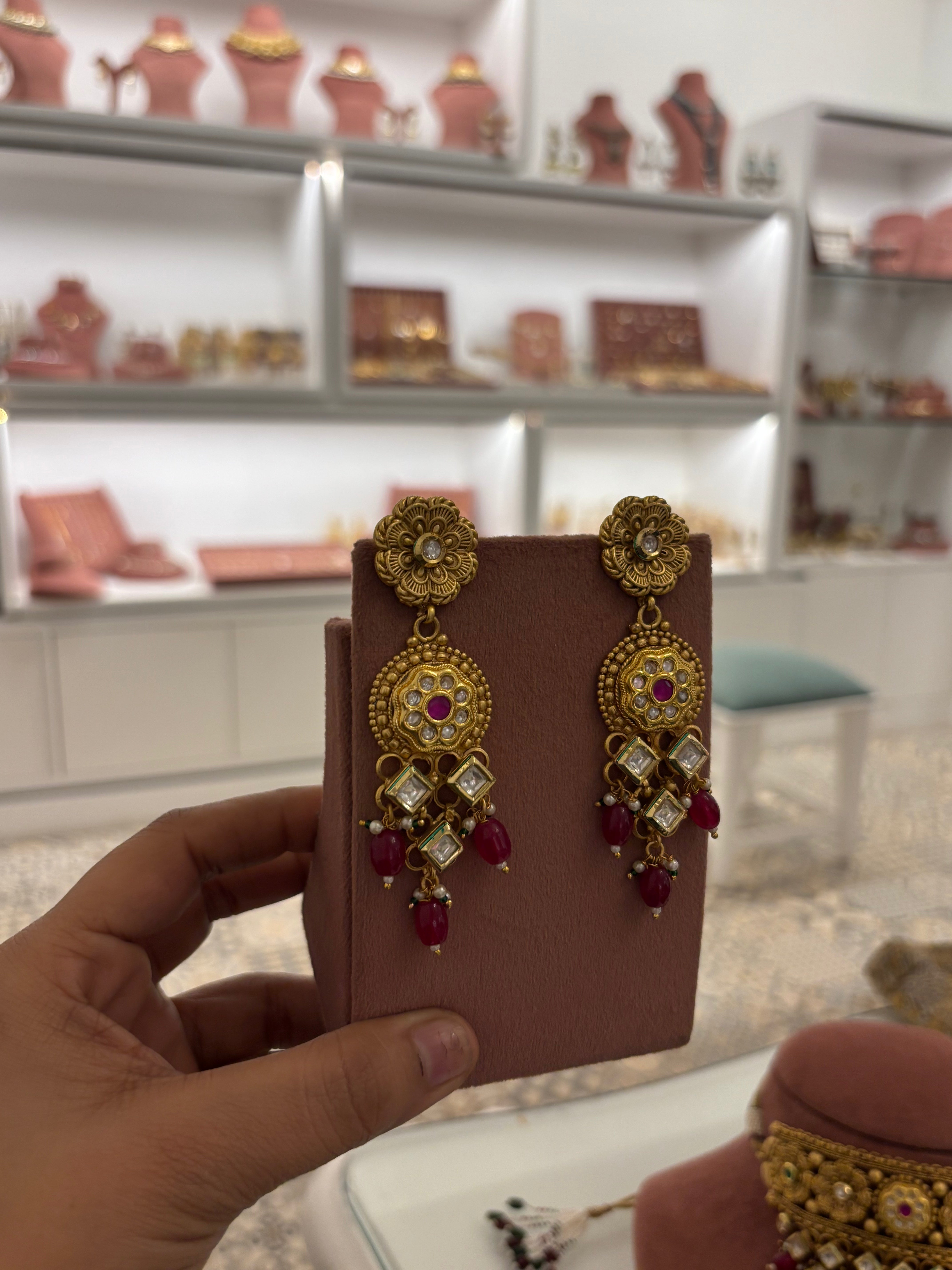 Jhalak Antique Gold Finish Choker Set