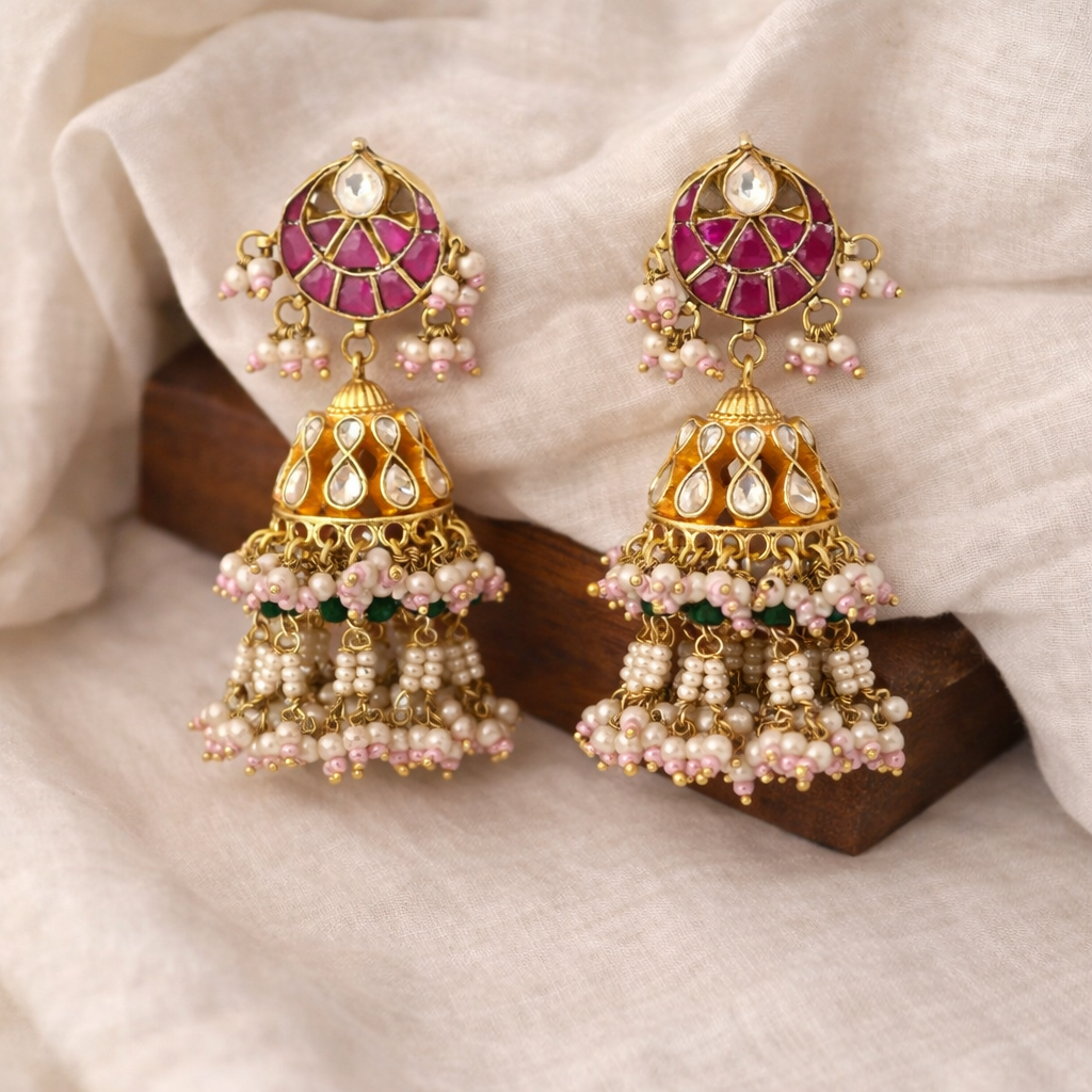 Aarvi Medium-Sized Jhumka Earrings