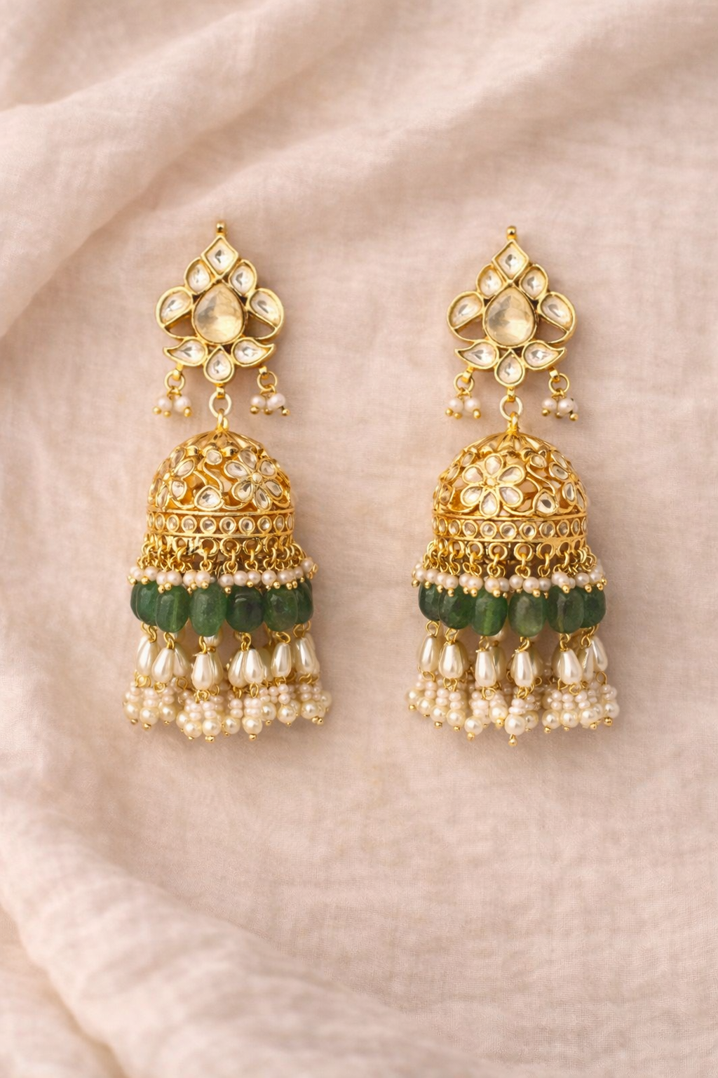 Rivaaz Kundan Jhumka Earrings