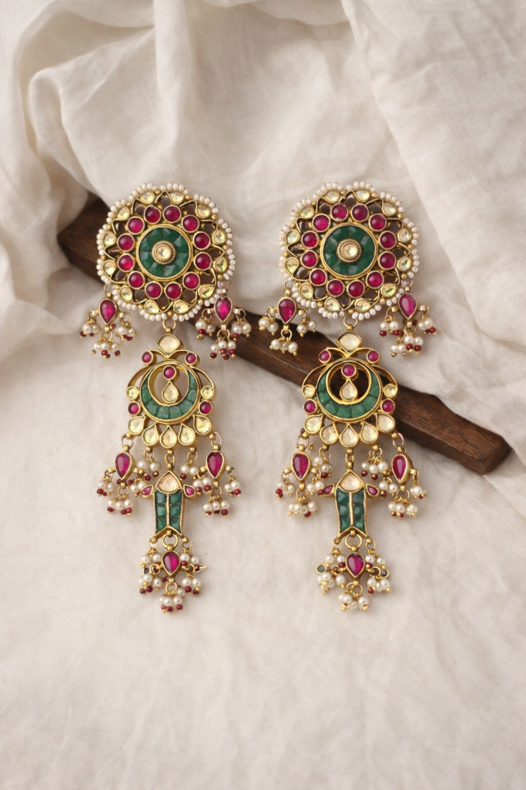 Matsya Gold Look-Alike Long Earrings