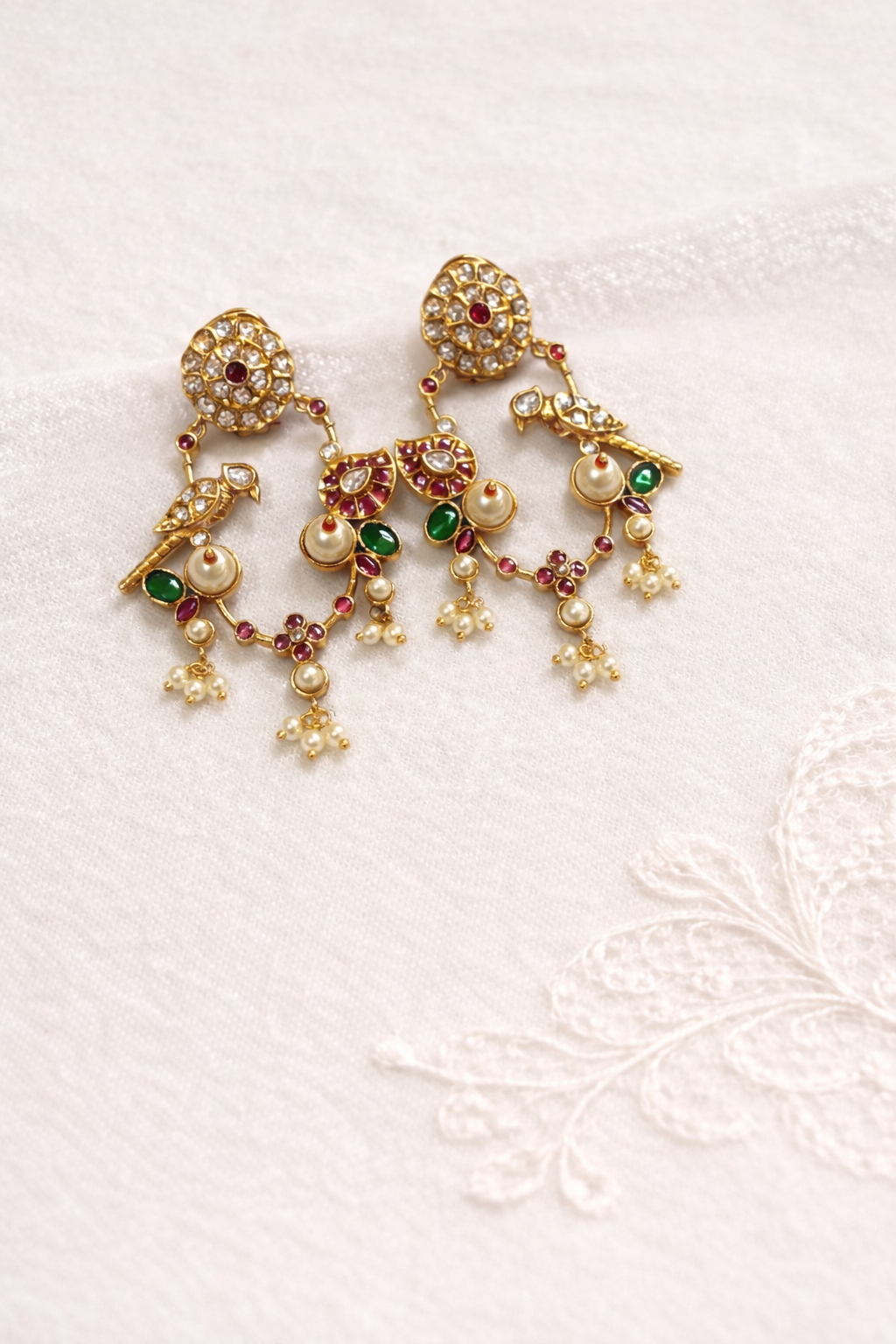 Pakhi Bird Motif Chandbali