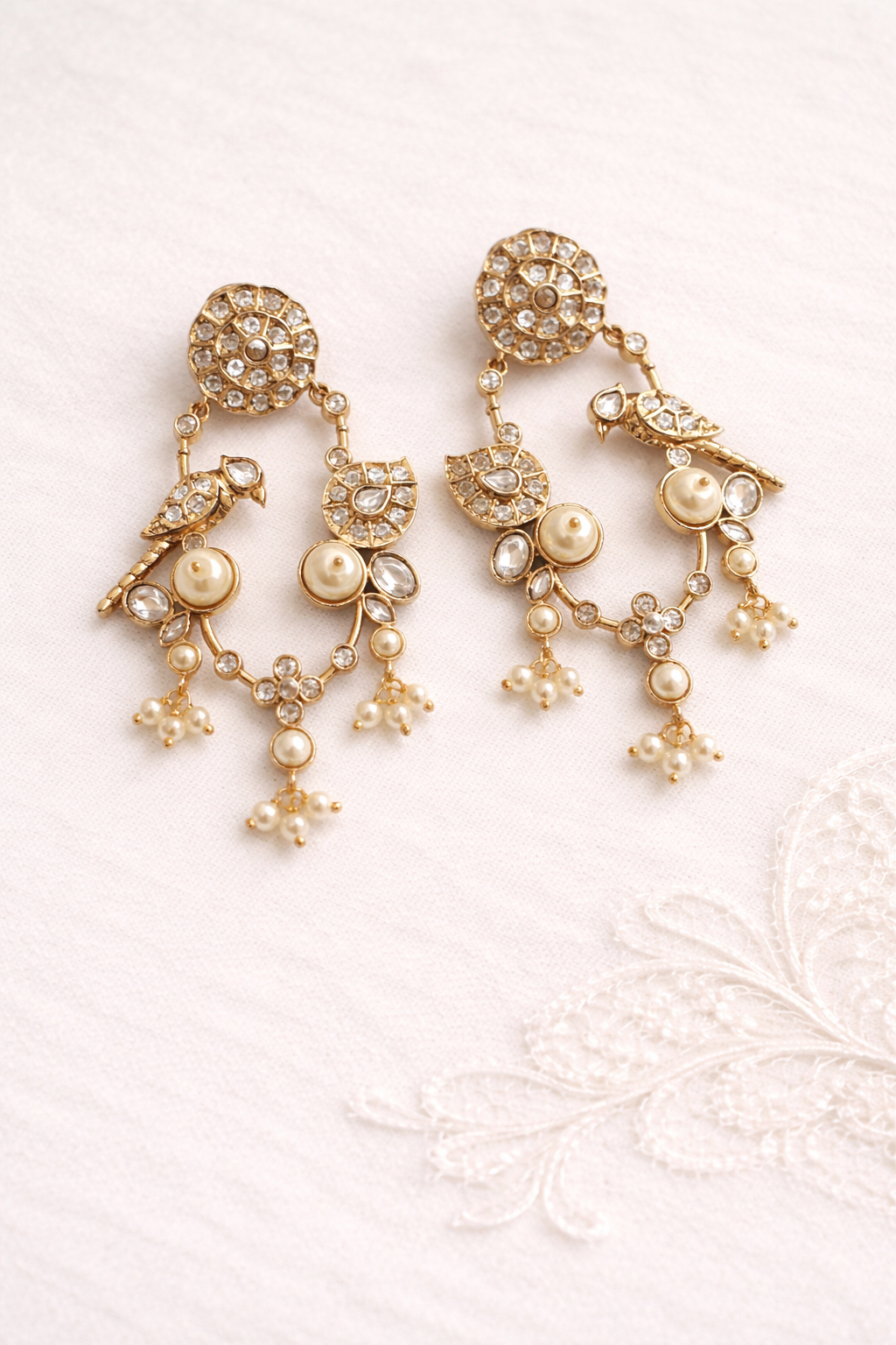 Pakhi Bird Motif Chandbali