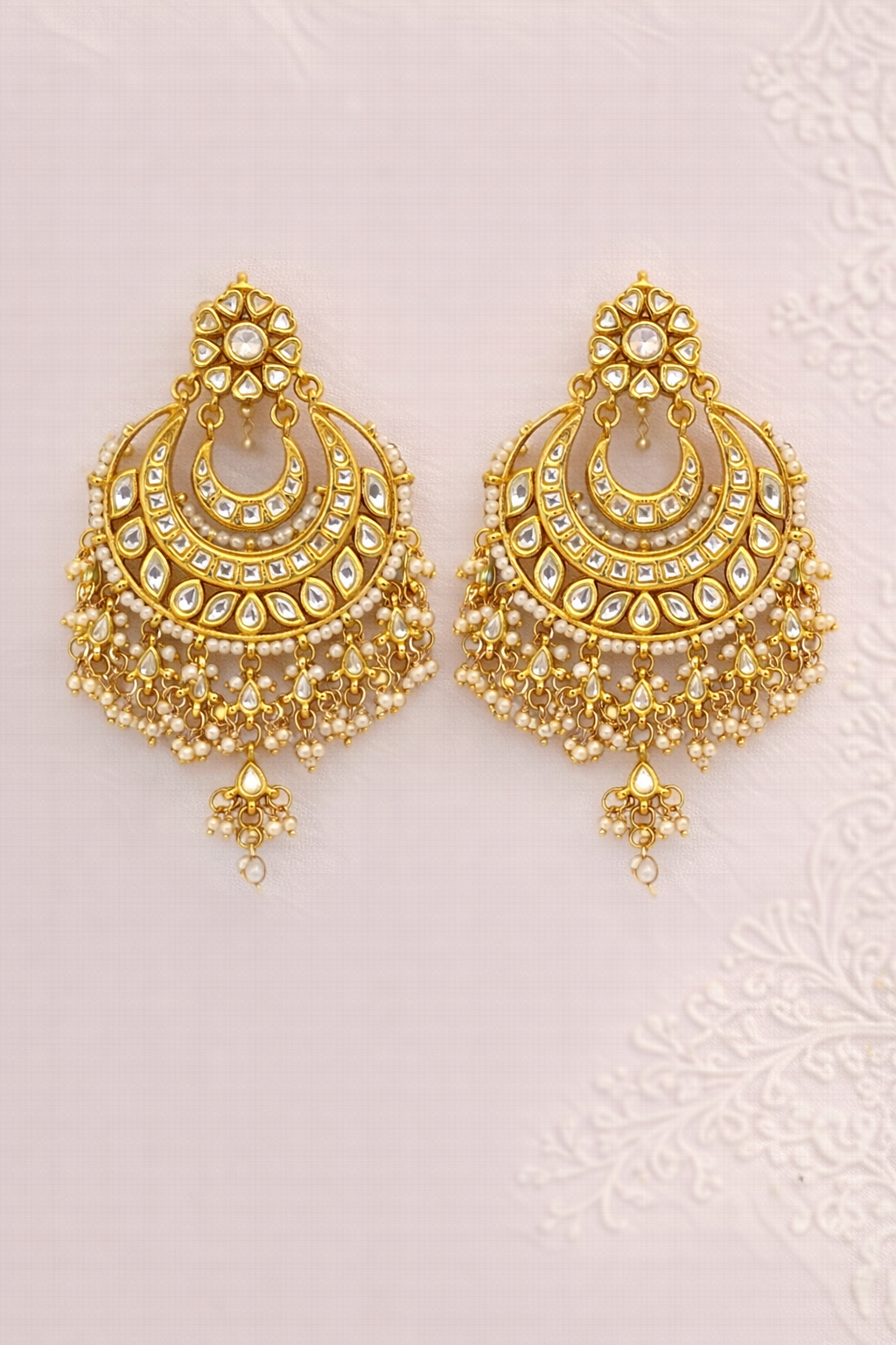 Divaara Noor Chandbalis – Oversized Bollywood‑Style Statement Earrings (Clearance Sale)