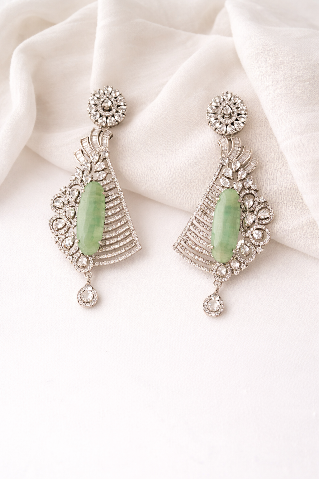 Virelle Diamond Gleam Earrings – Luxury Sparkle Statement Jewellery