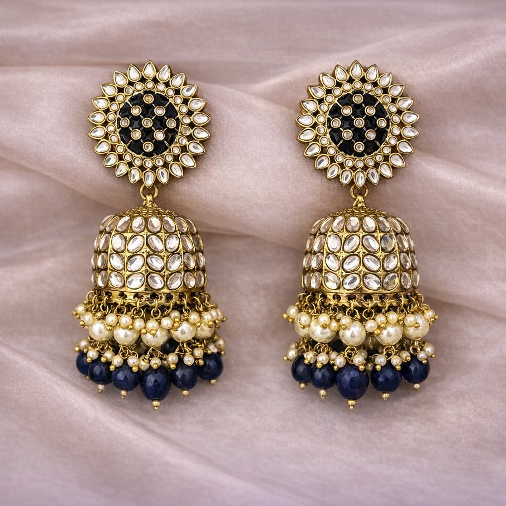 Gulnaar Polki Vasant Set – Floral Heritage Statement Jewellery