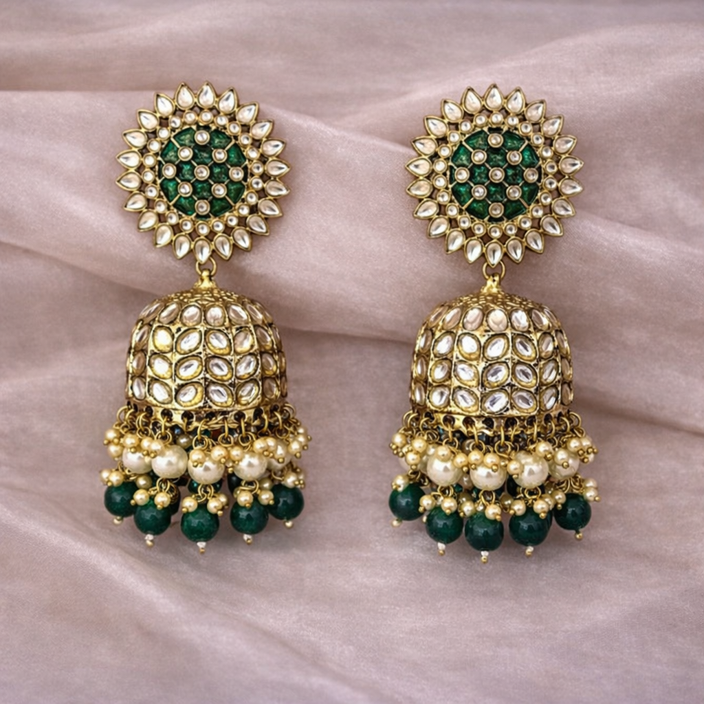 Gulnaar Polki Vasant Set – Floral Heritage Statement Jewellery