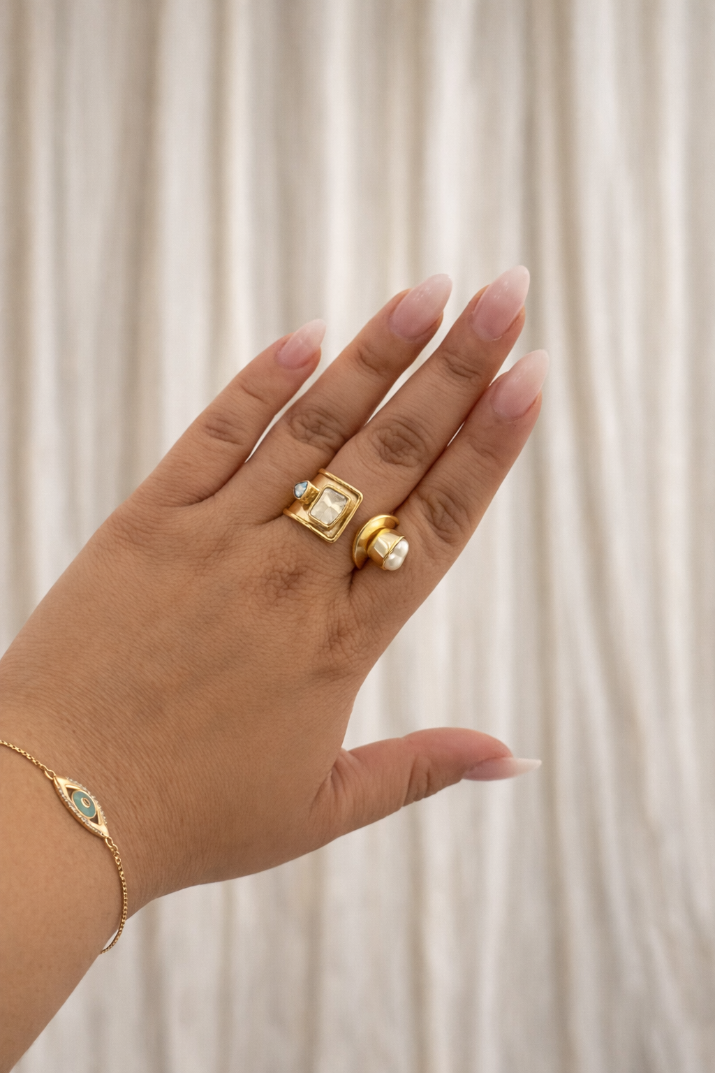 ✨ Avenya TerraGlow Ring – Natural Stone Statement Luxury Jewellery (adjustable)