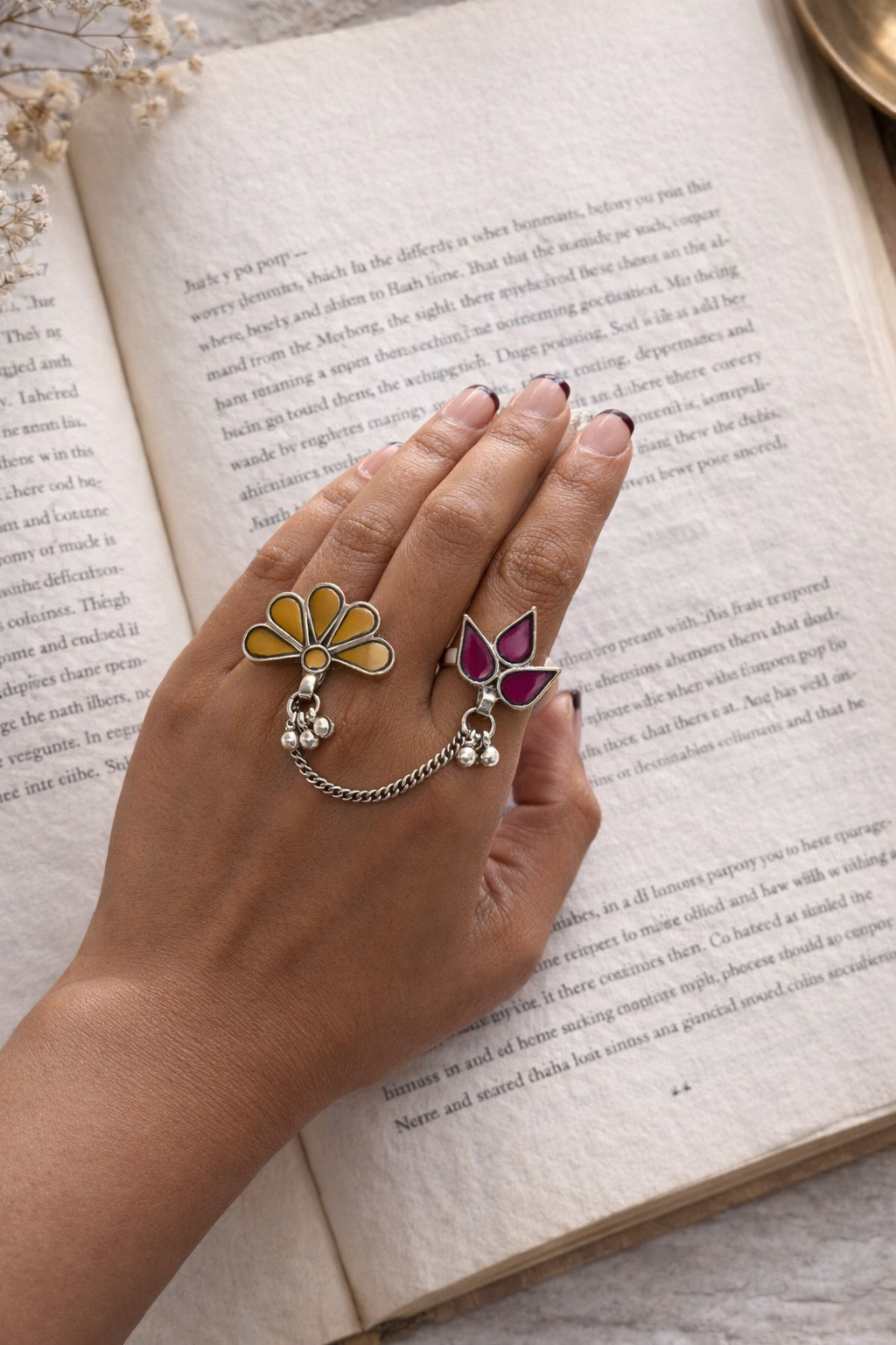 ✨ Zariya Afghani DualAura Ring – 2‑in‑1 Tribal Statement Jewellery adjustable