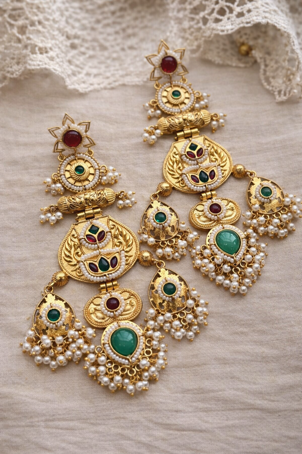 ✨ Zareen Navrangi Afghani Haar – Tribal Multicolour Statement Necklace