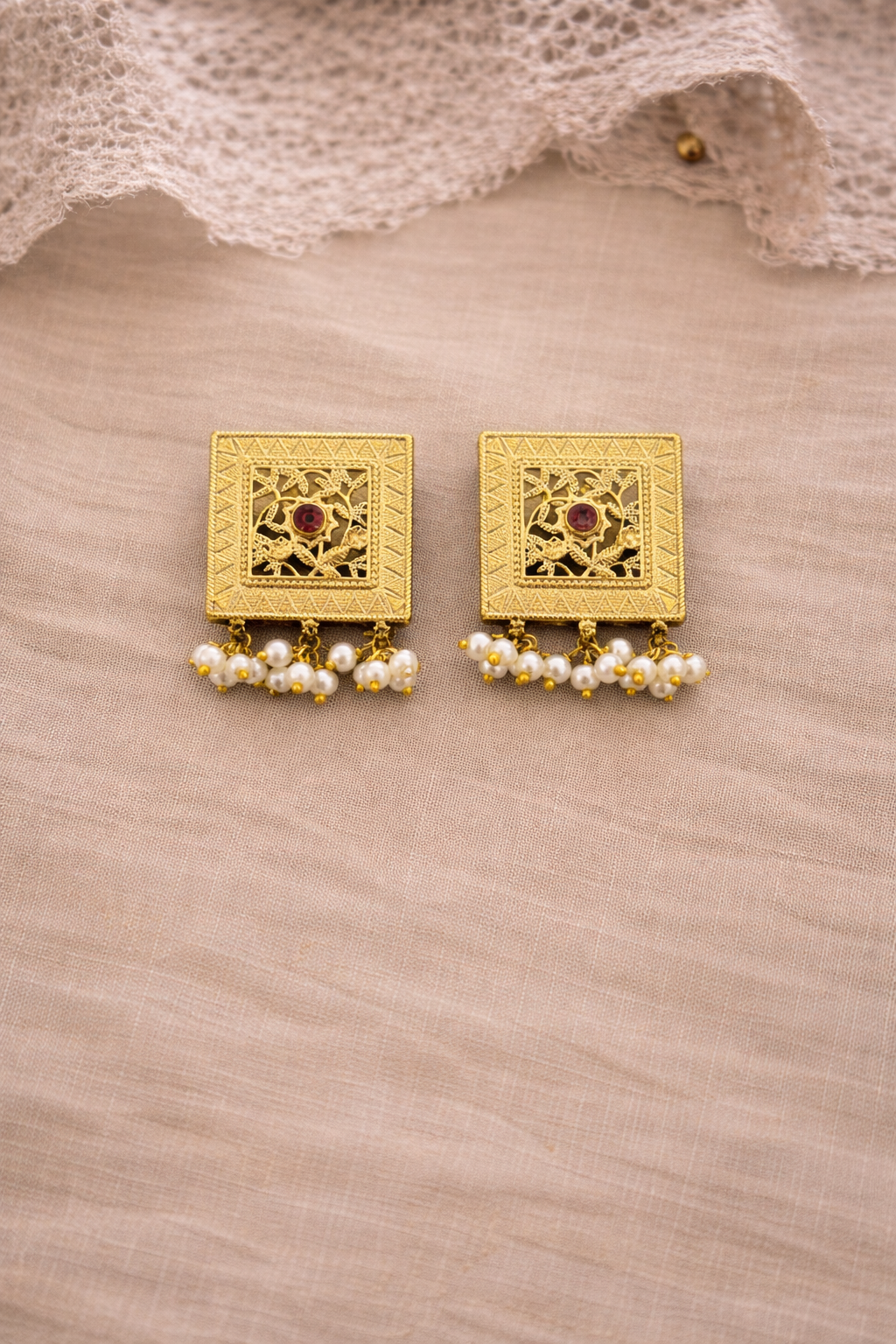 Rajvanshi Antique Choker | Heritage Gold Polish Statement Necklace