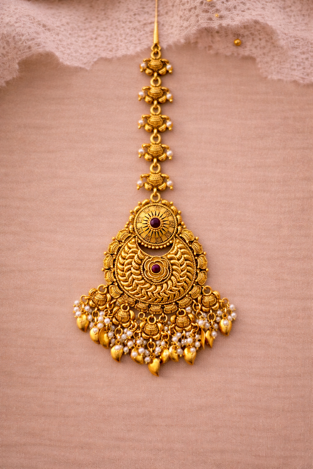 PeepulValli Heritage Tikka | Peepul Patti Maang Tikka