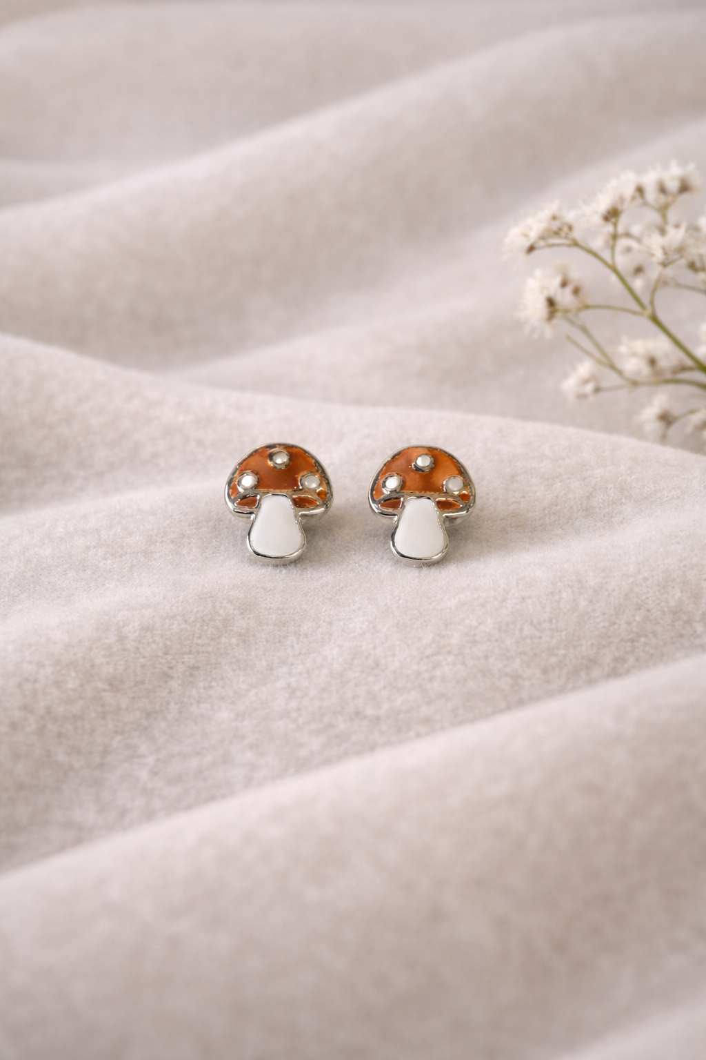 Mushie Sparkle Silver Studs (92.5 Italian Silver) 🍄