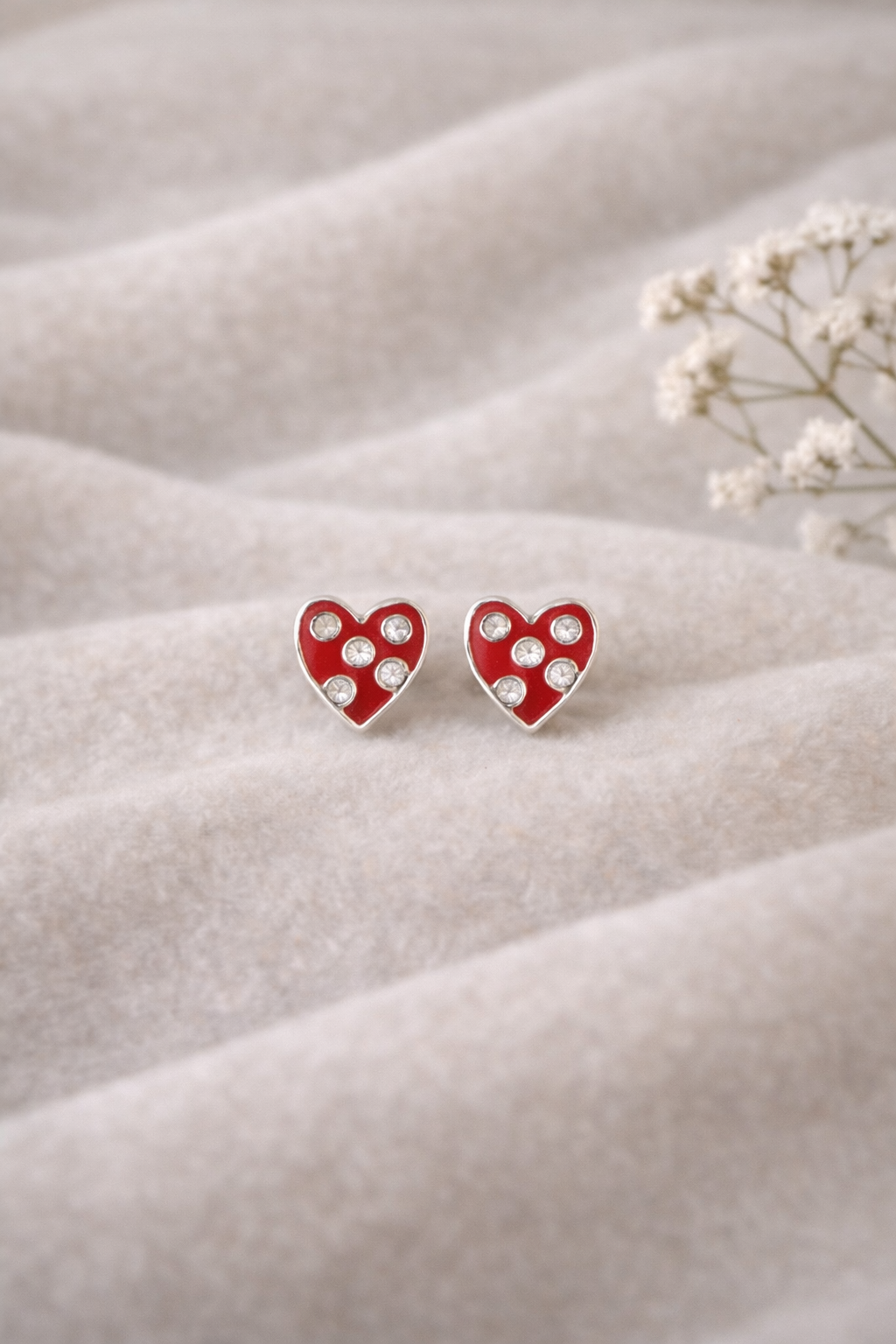 Pixie Heart Silver Studs (92.5 Silver)