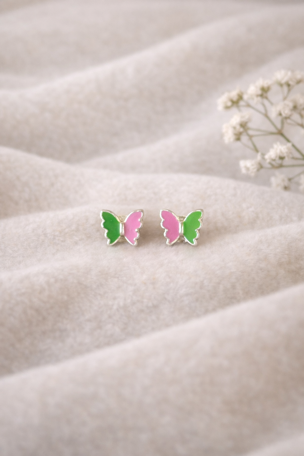 Soft beam Butterfly Silver Studs (92.5 Silver)
