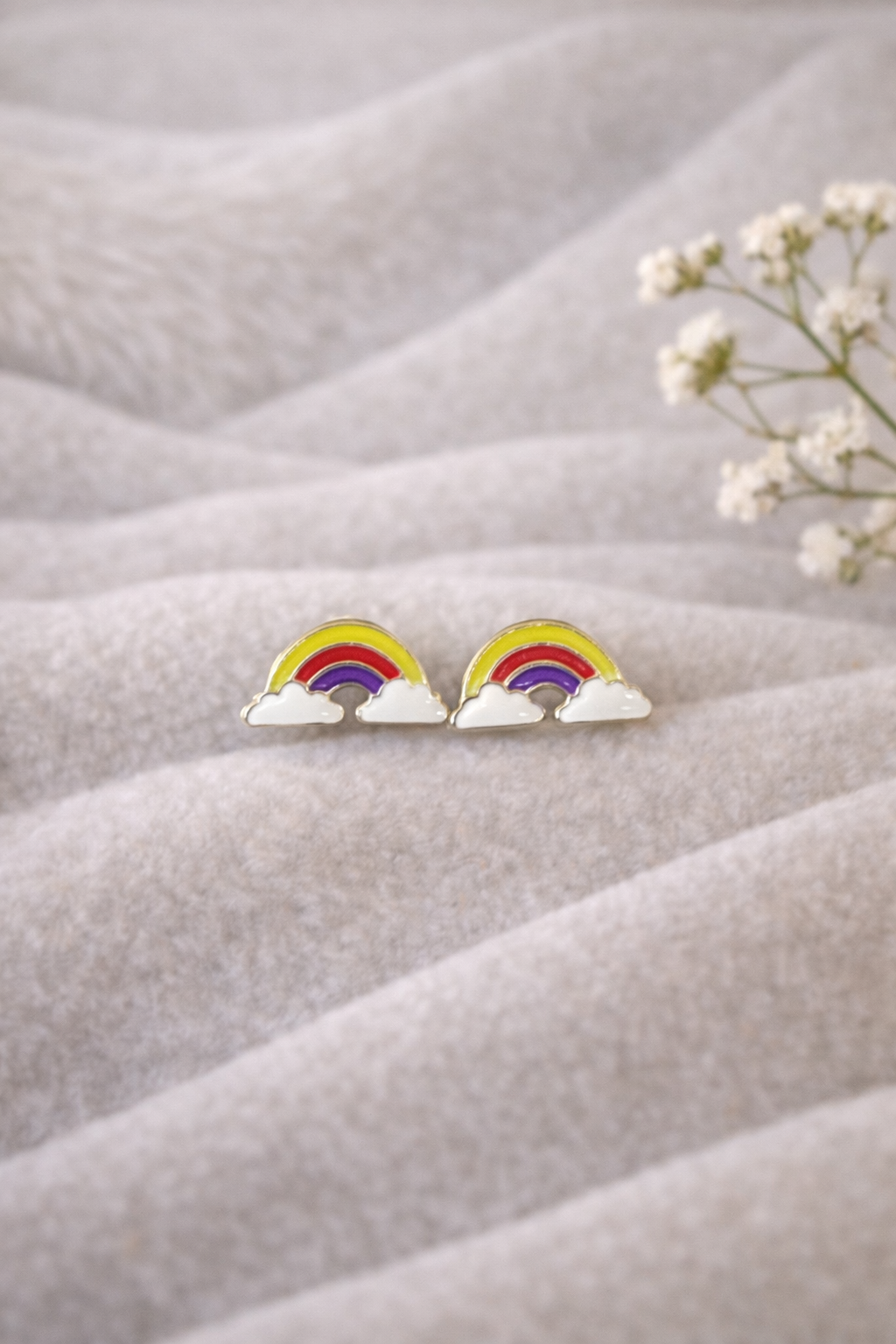 Rainbow Charm Silver Studs (92.5 Silver)