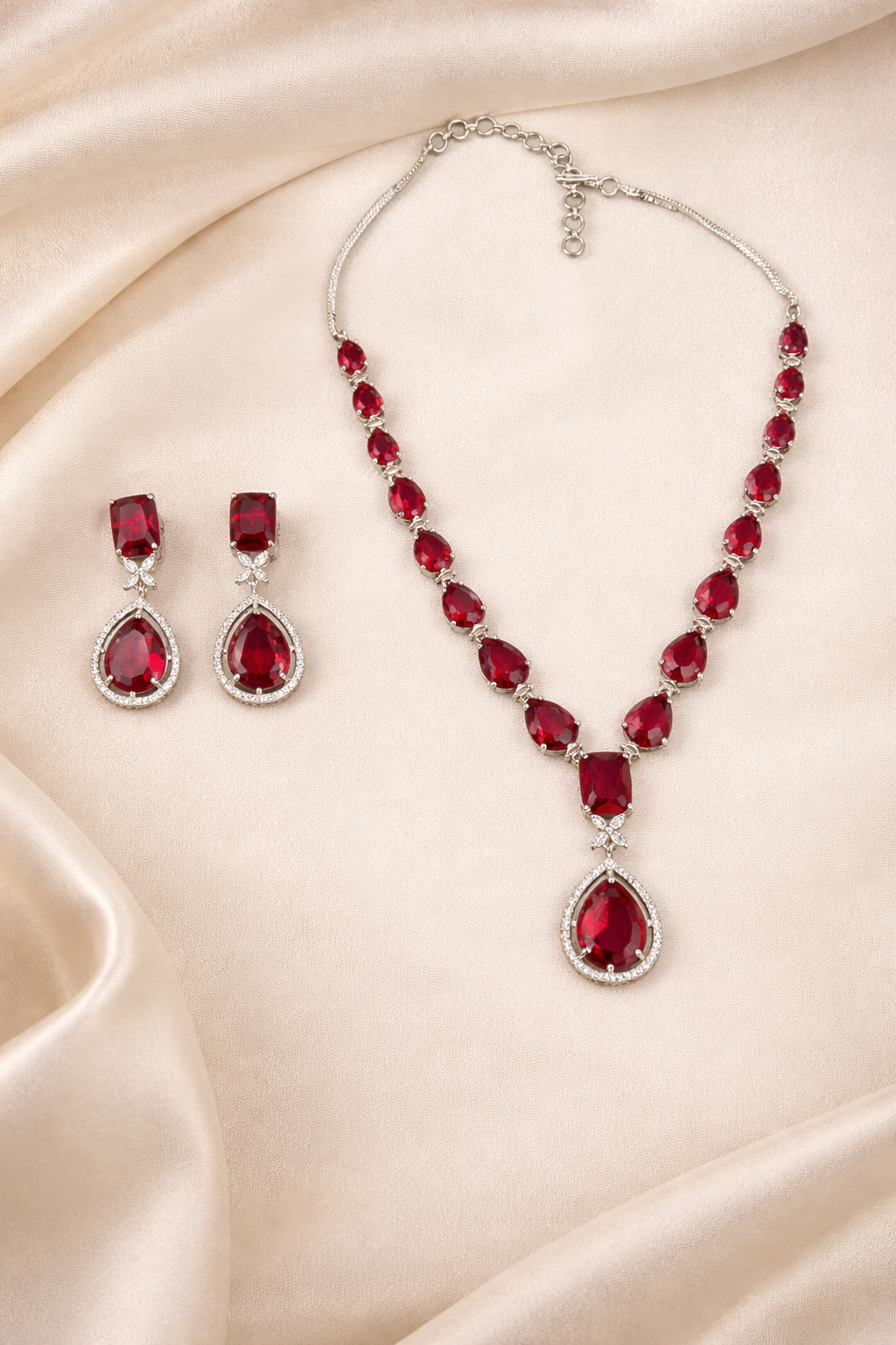 Laal Noor Ruby Glow Necklace Set