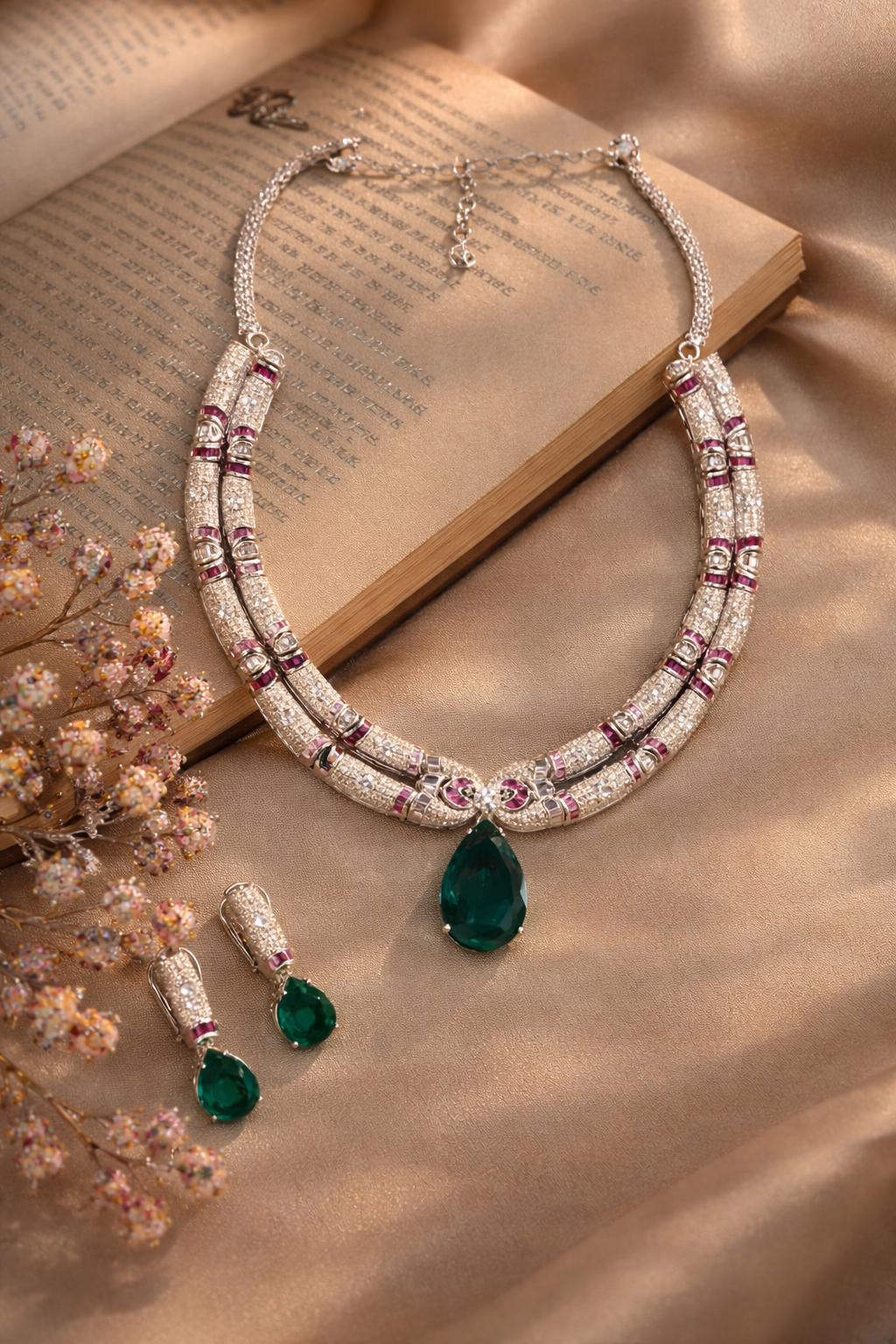 Heirloom Emerald Grace Necklace Set
