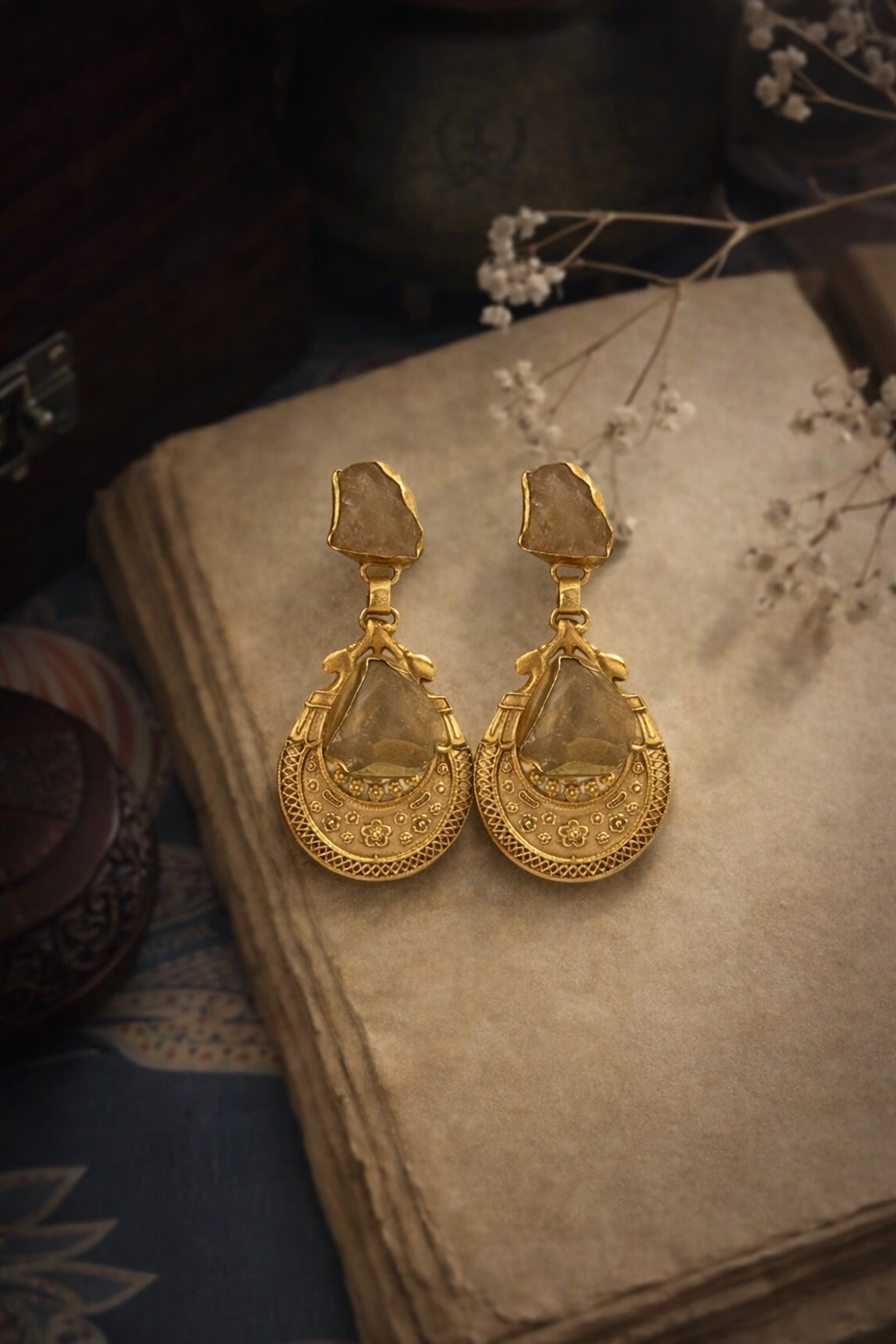 Rajraani-Kala Drop Earrings