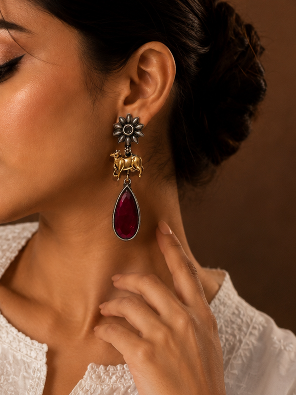 Kamdhenu drop earrings