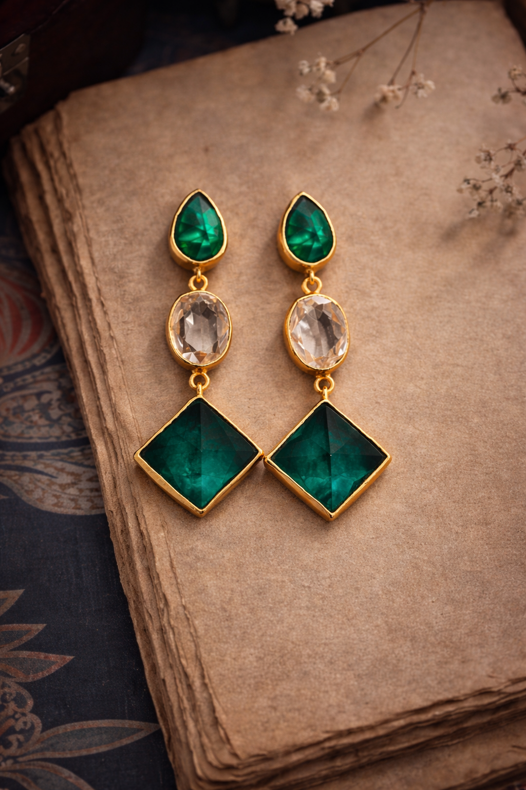 Hari-Ziya Statement Drop Earrings