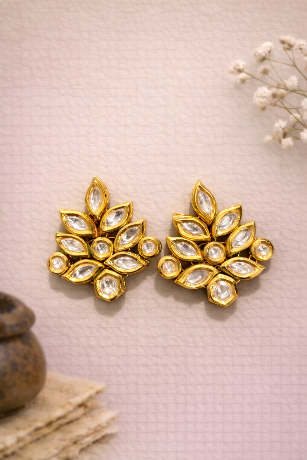 Chandrika Floral Studs- clearance