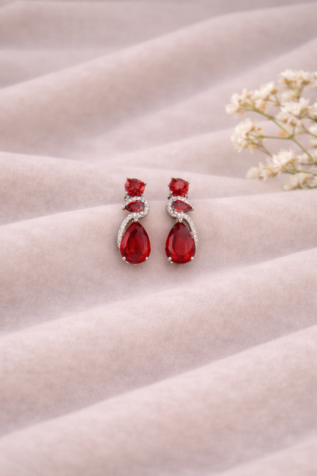 Aab-e-Ishq - 92.5 pure silver drop earrings