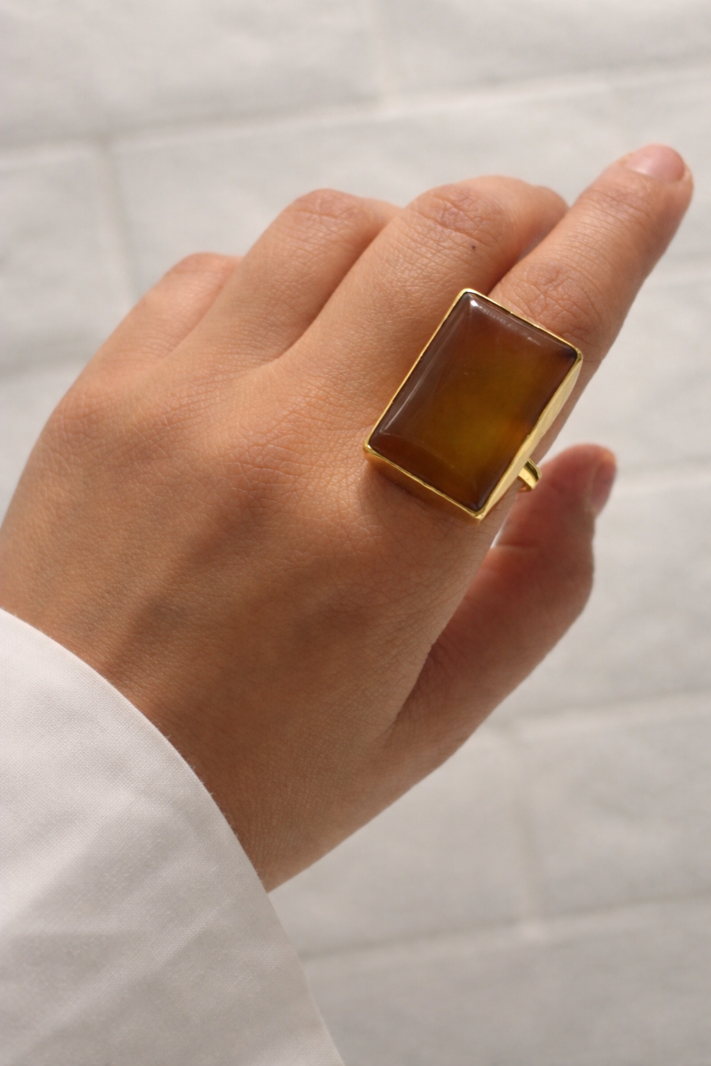 Tiger’s Eye Statement Ring