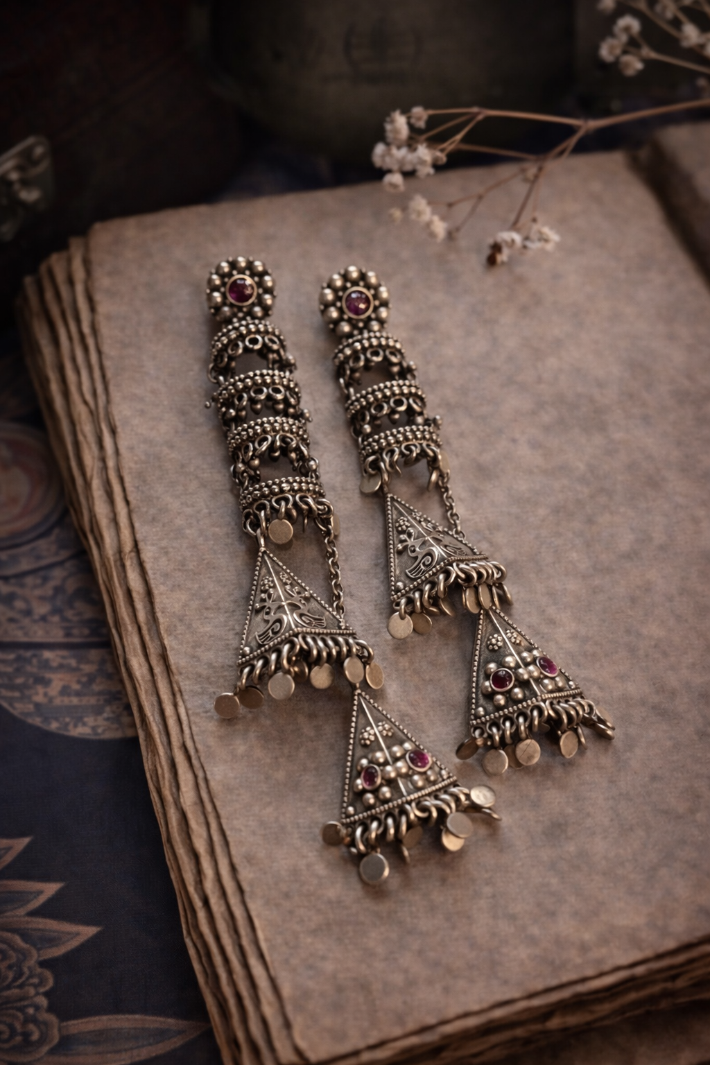 Naqsh-e-Aarohi Tribal Drop Earrings