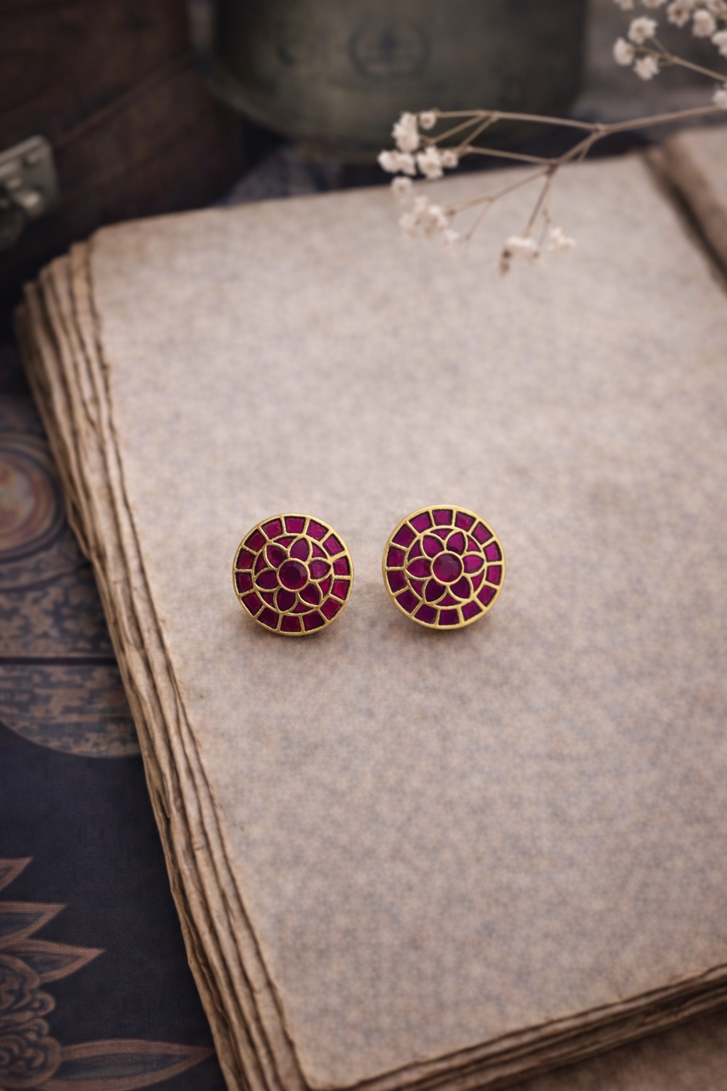 Mehak-e-Gul Studs - 92.5 silver