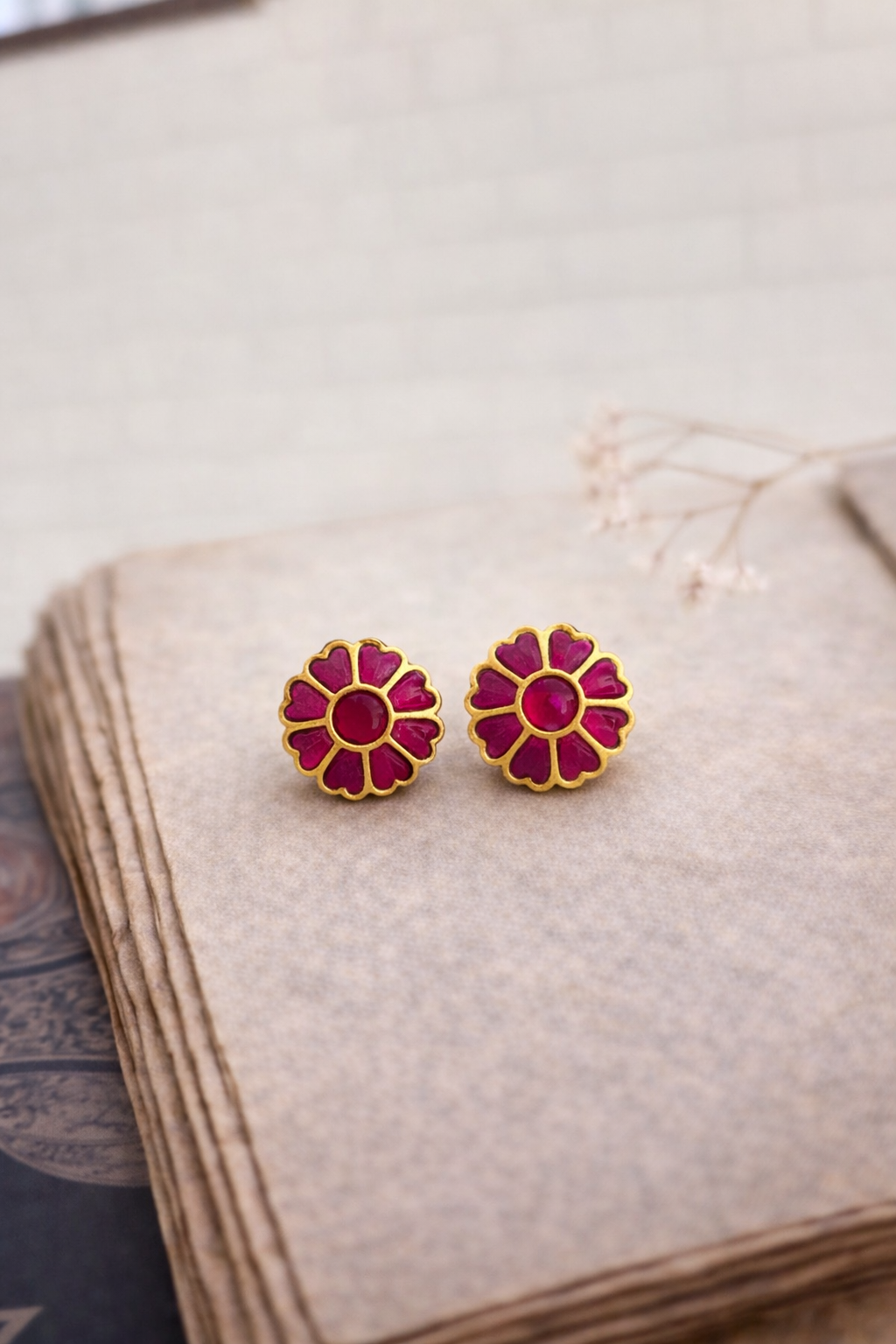 Noor-e-Gul Studs 92.5 Silver