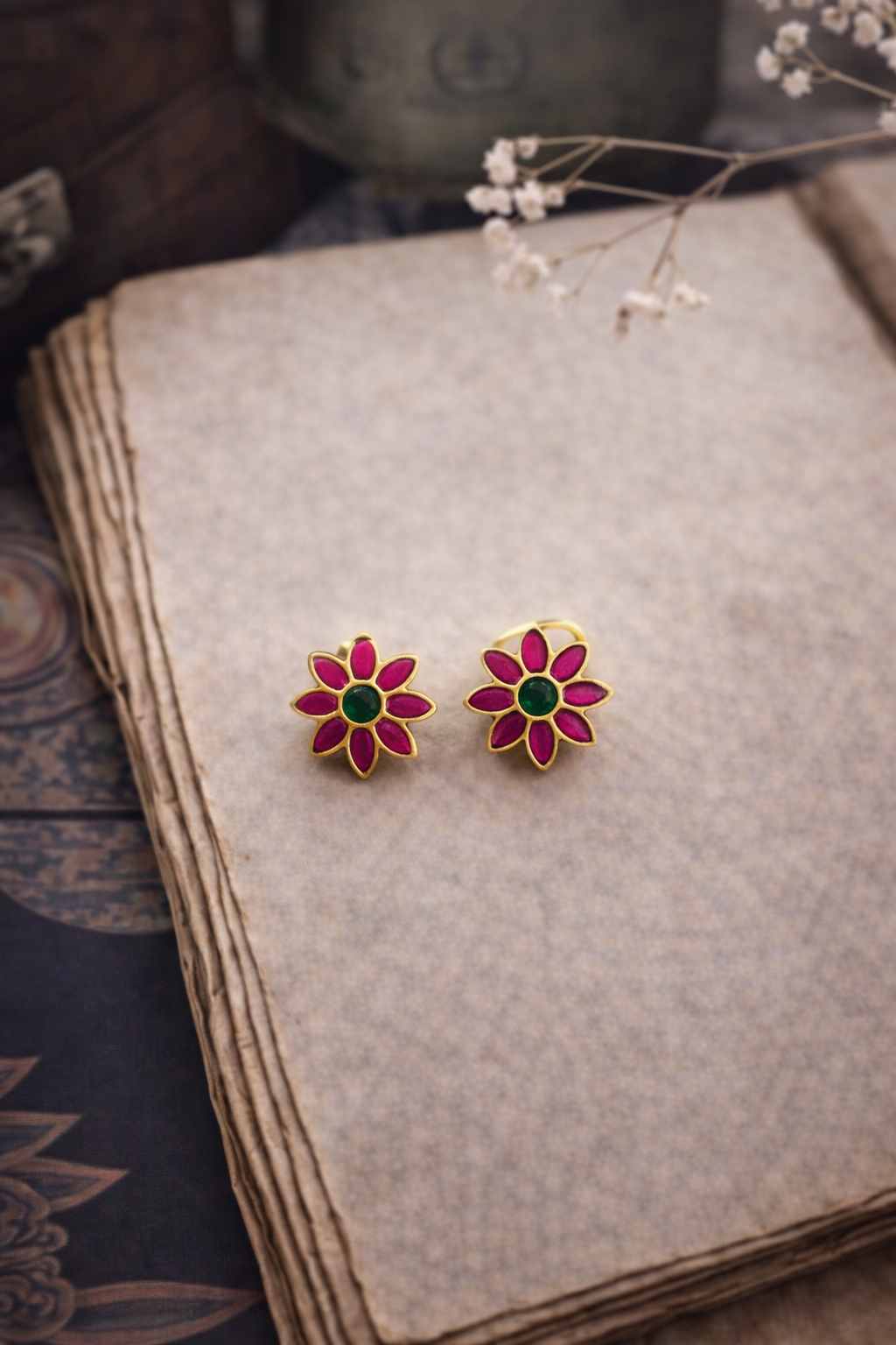 Gulnaar Noor Studs- 92.5 Silver