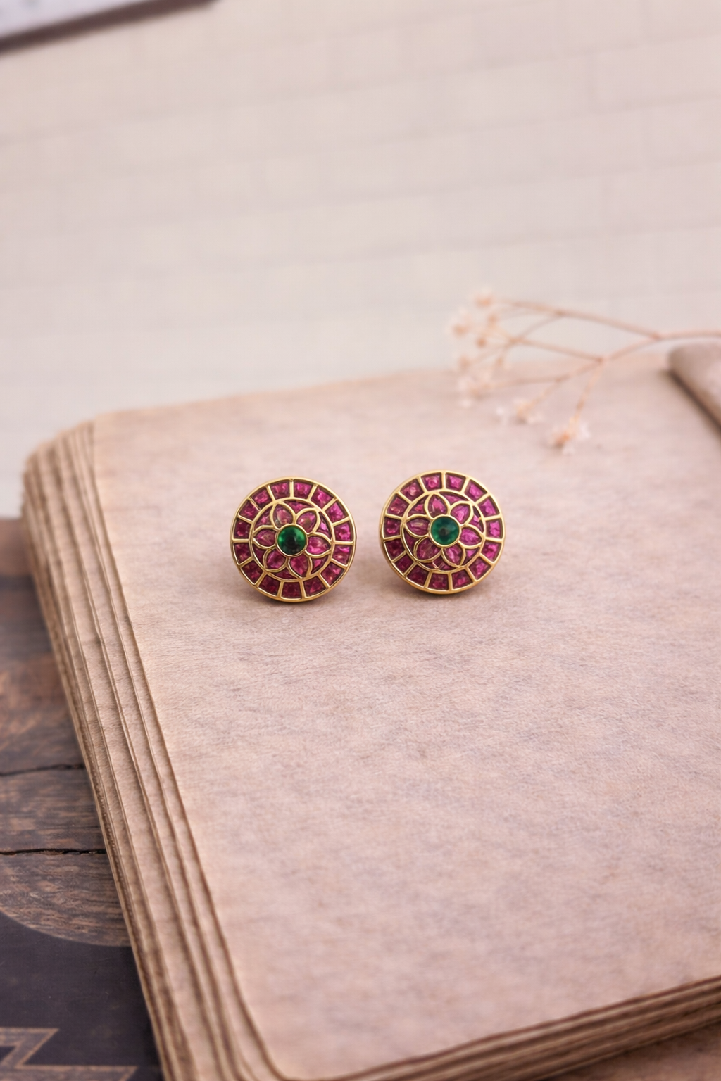 Mehak-e-Gul Studs - 92.5 silver