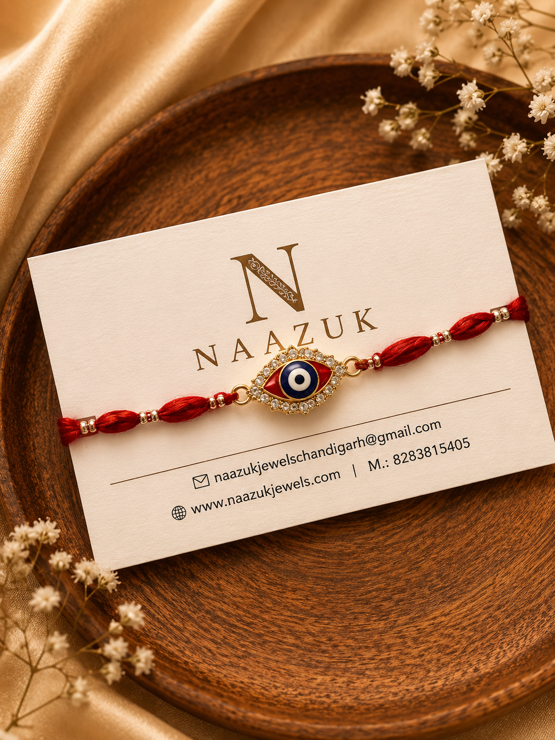 Hamsa Evil Eye Rakhi for Brother | Premium Designer Raksha Bandhan Rakhi