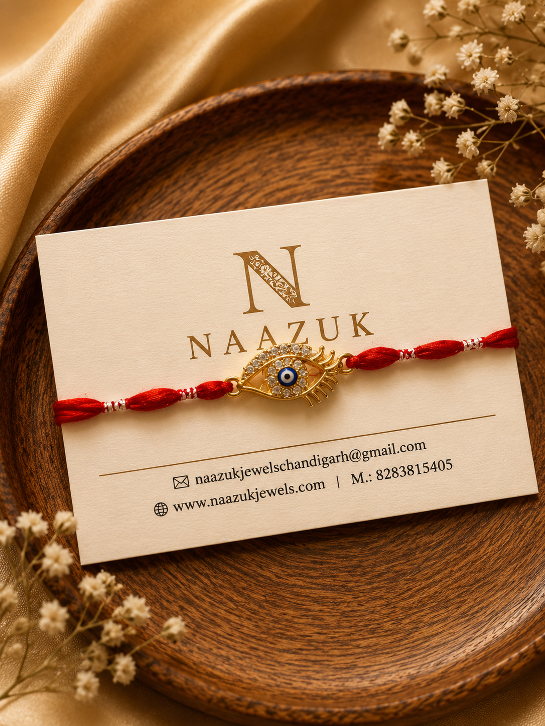 Hamsa Evil Eye Rakhi for Brother | Premium Designer Raksha Bandhan Rakhi