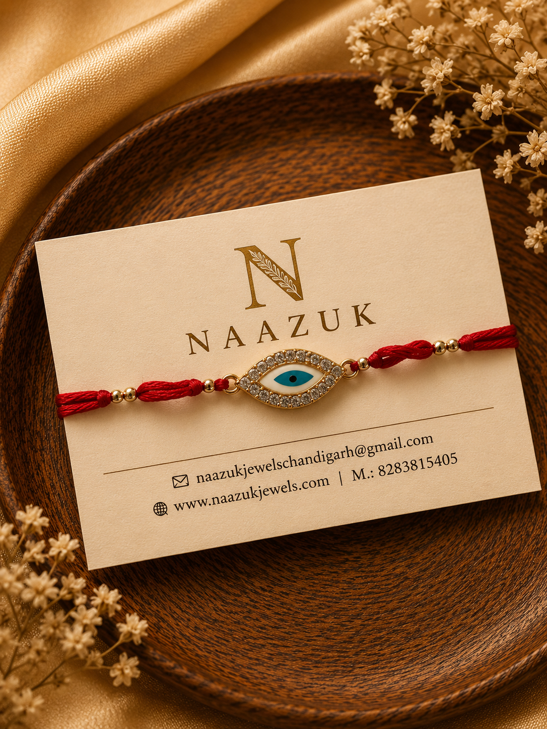 Hamsa Evil Eye Rakhi for Brother | Premium Designer Raksha Bandhan Rakhi