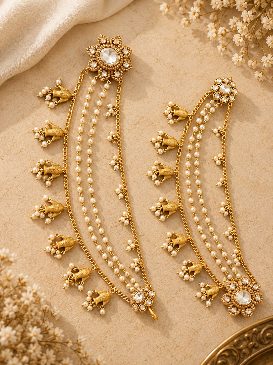 MEHAR ORNATE LAYERED EARRINGS no