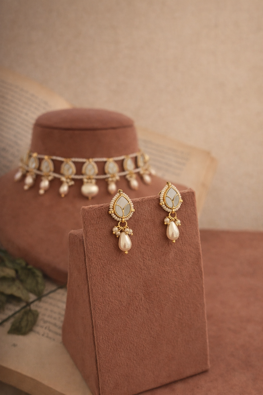 Noor-e-Nazakat mother of Pearl Choker- made to order