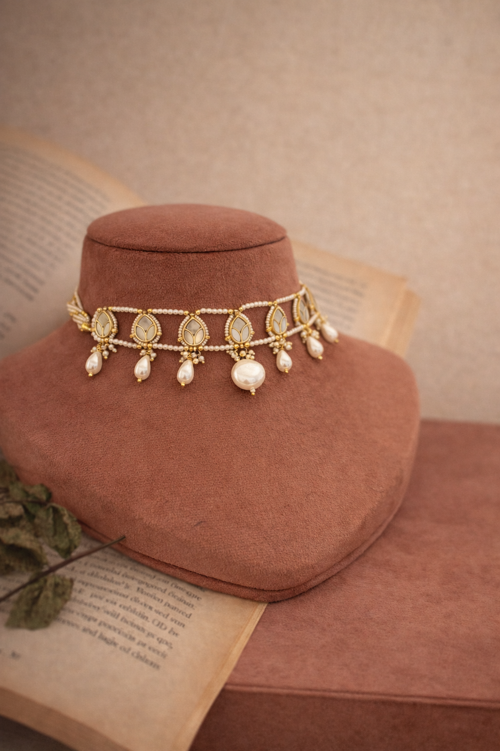 Noor-e-Nazakat mother of Pearl Choker- made to order