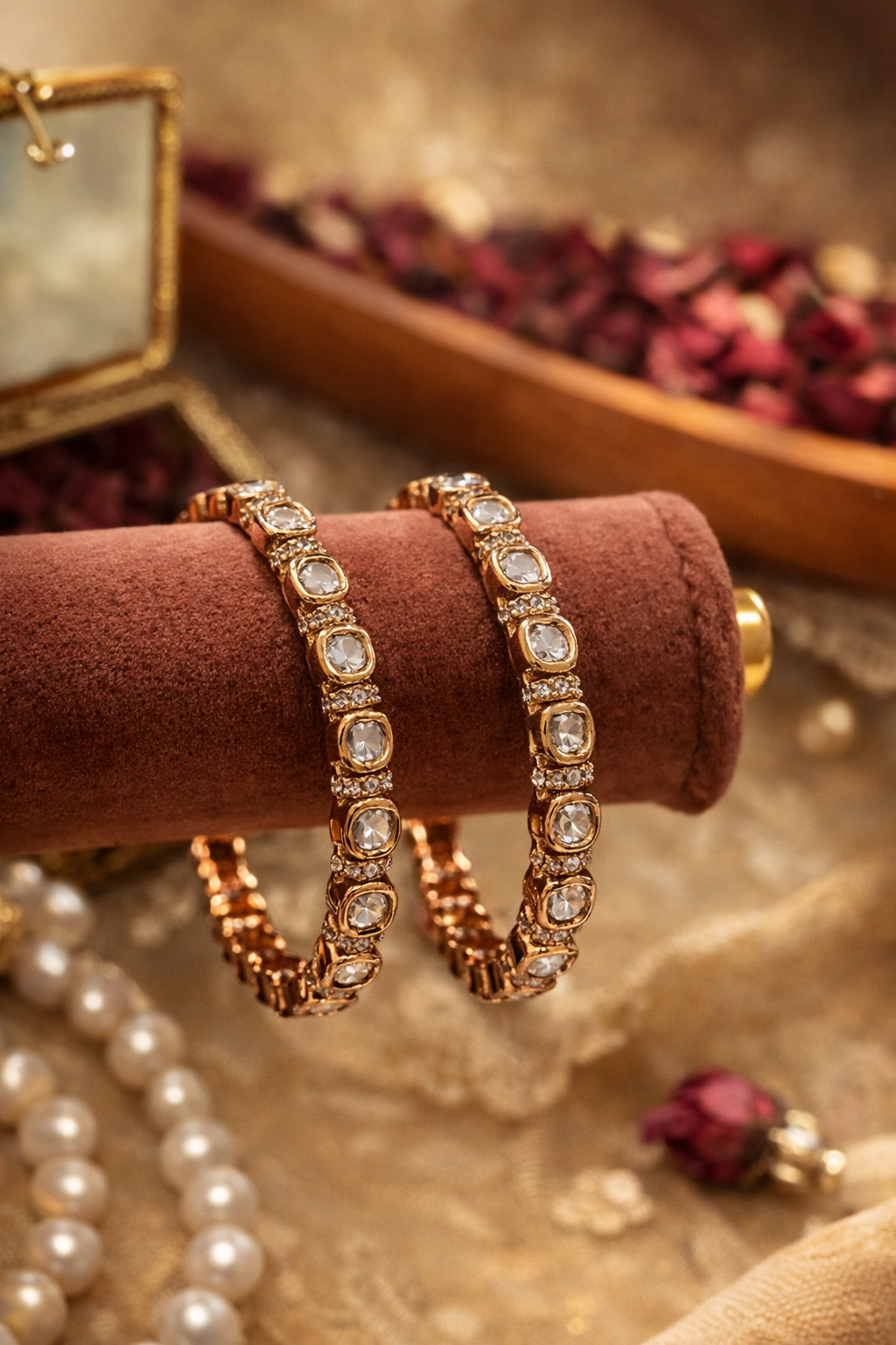 Afreen Uncut Polki Diamond Bangle