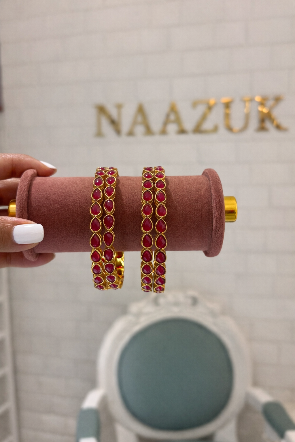 Ruby Bangle Set of 4